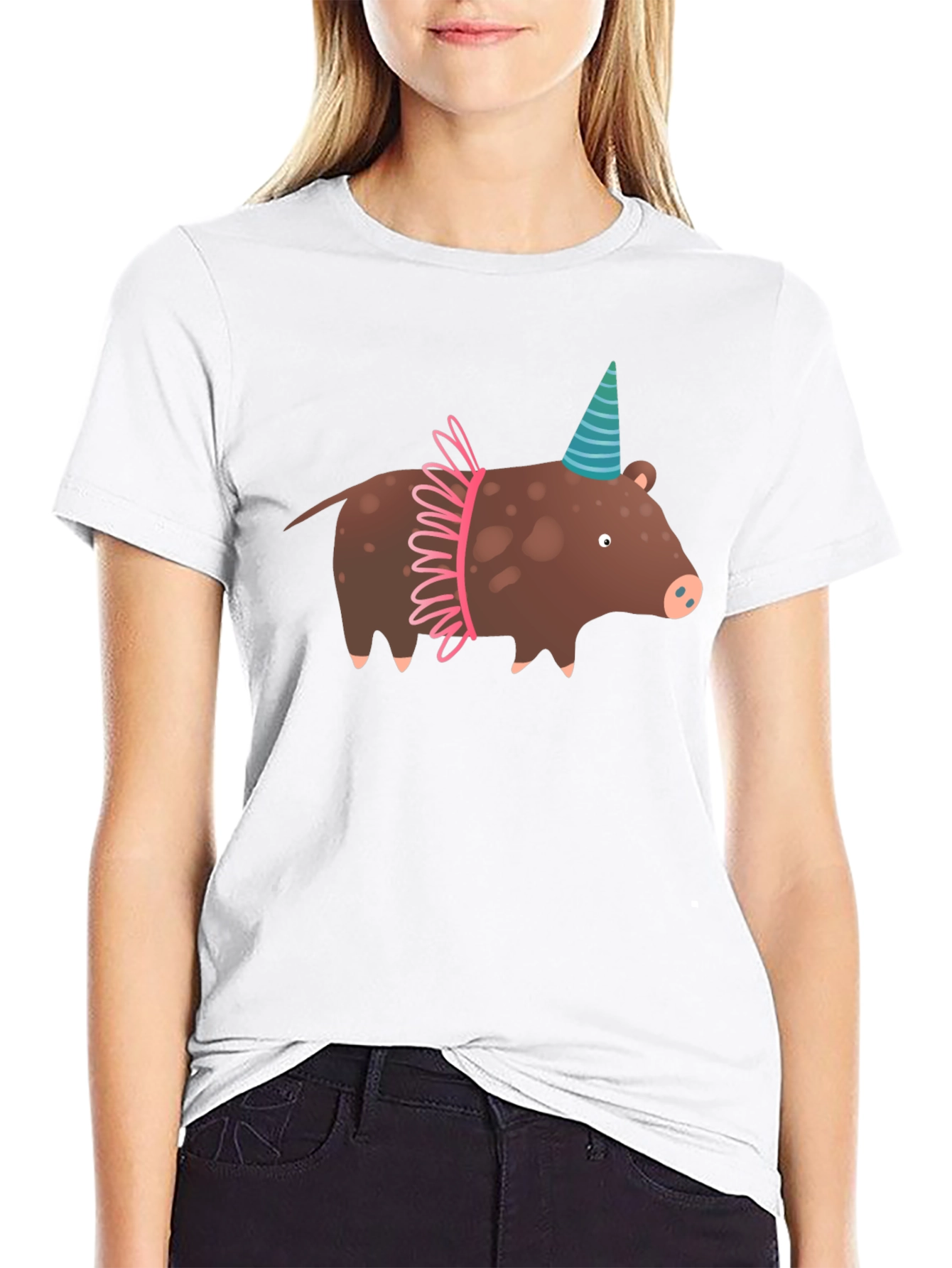 Black Party Pig T-Shirt view 9
