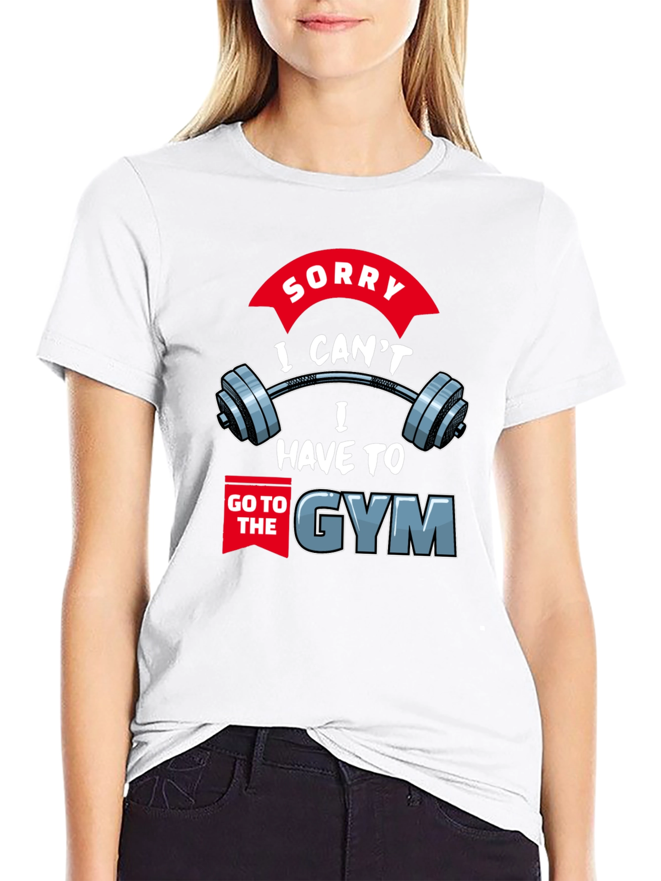 Black Gym Excuse T-Shirt: Sorry I Can't, I Have to Go view 9