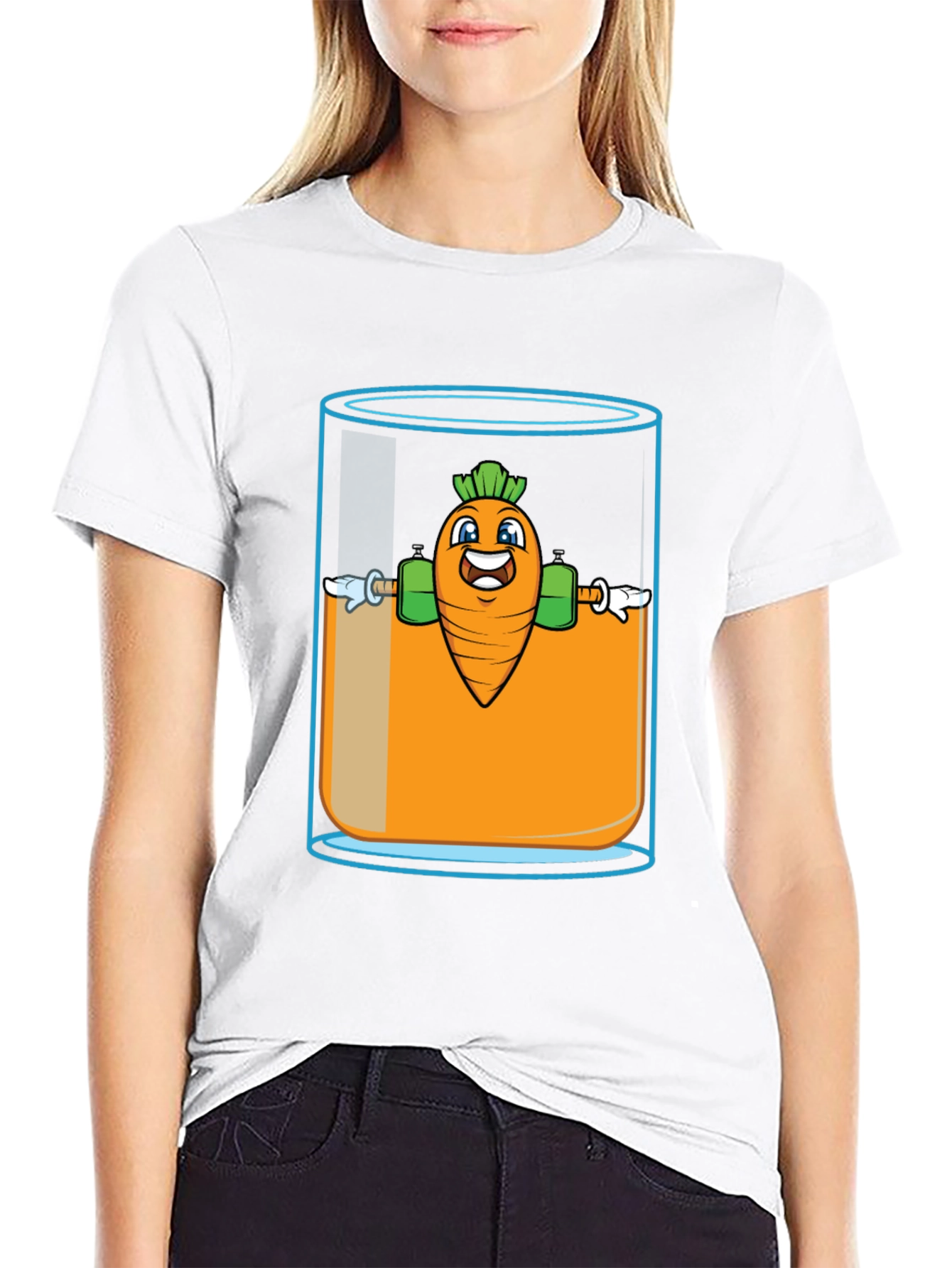 Black Funny Carrot Juice Gym T-Shirt - Black view 9
