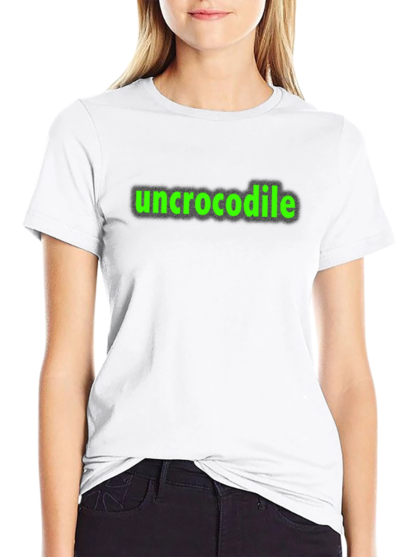 Black Uncrocodile Graphic Tee - Black Casual T-Shirt view 9