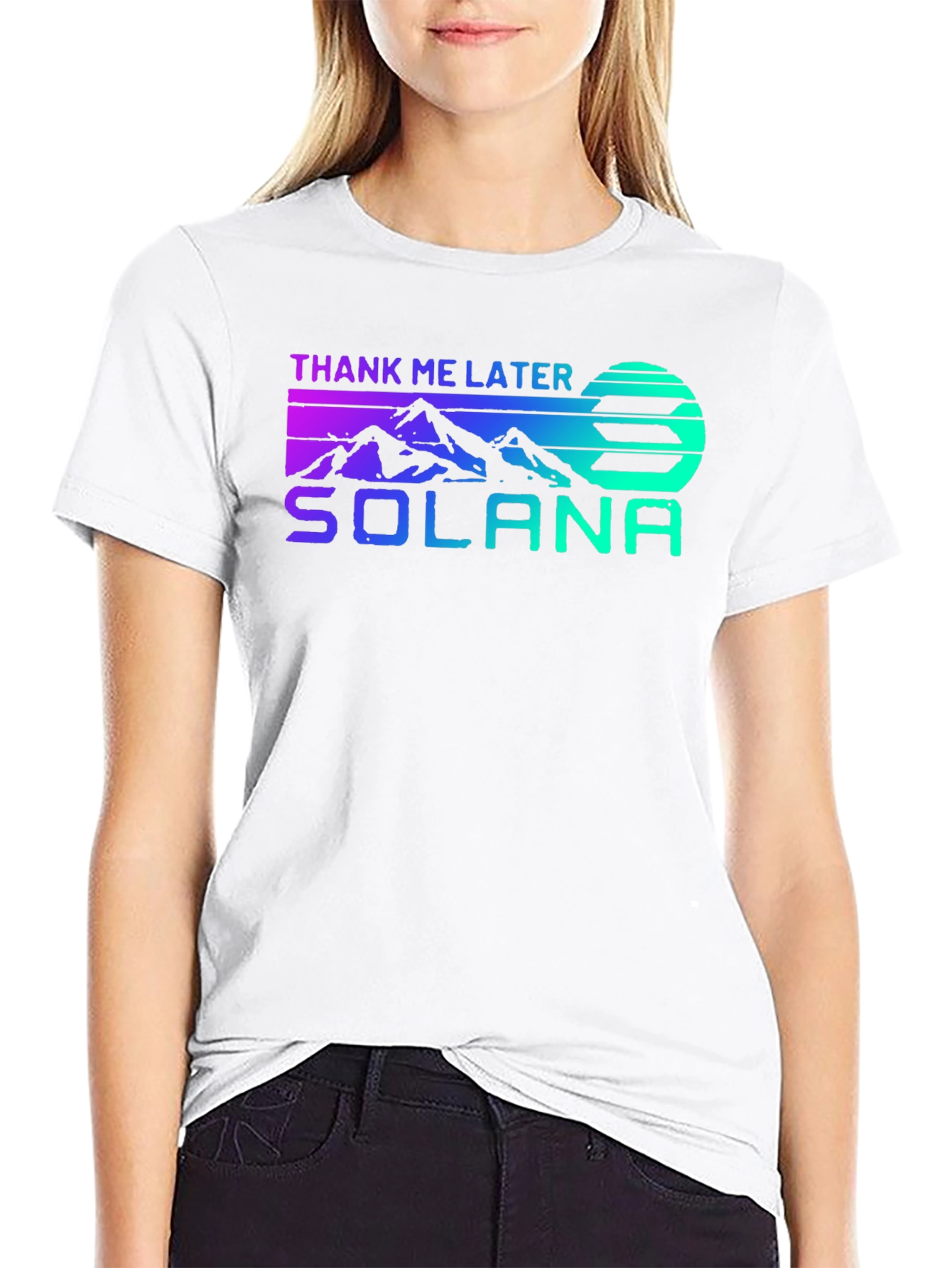 Black Solana Crypto Thank Me Later Graphic T-Shirt view 9