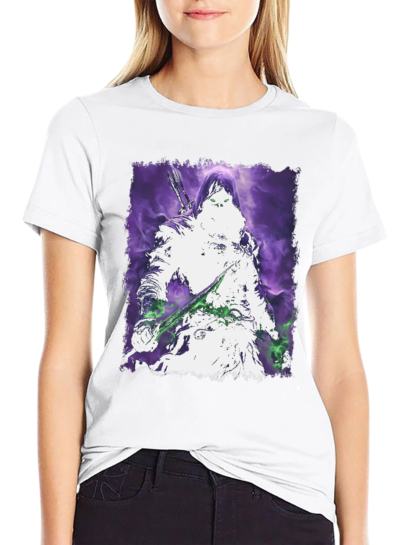 Black Mystic Warrior Graphic Tee - Black view 9