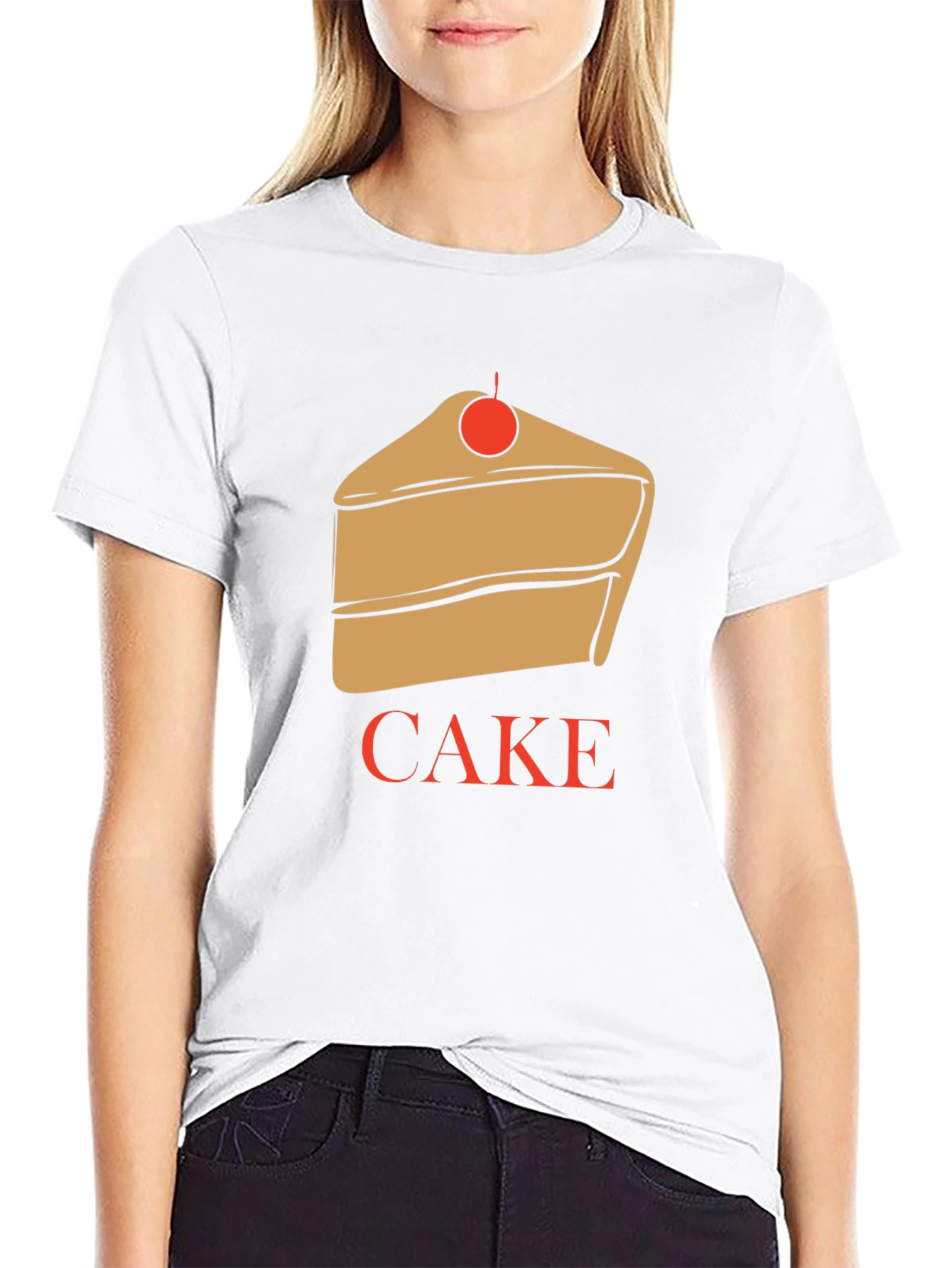 Black Cake Graphic T-Shirt - Unique Dessert Lover Tee view 9
