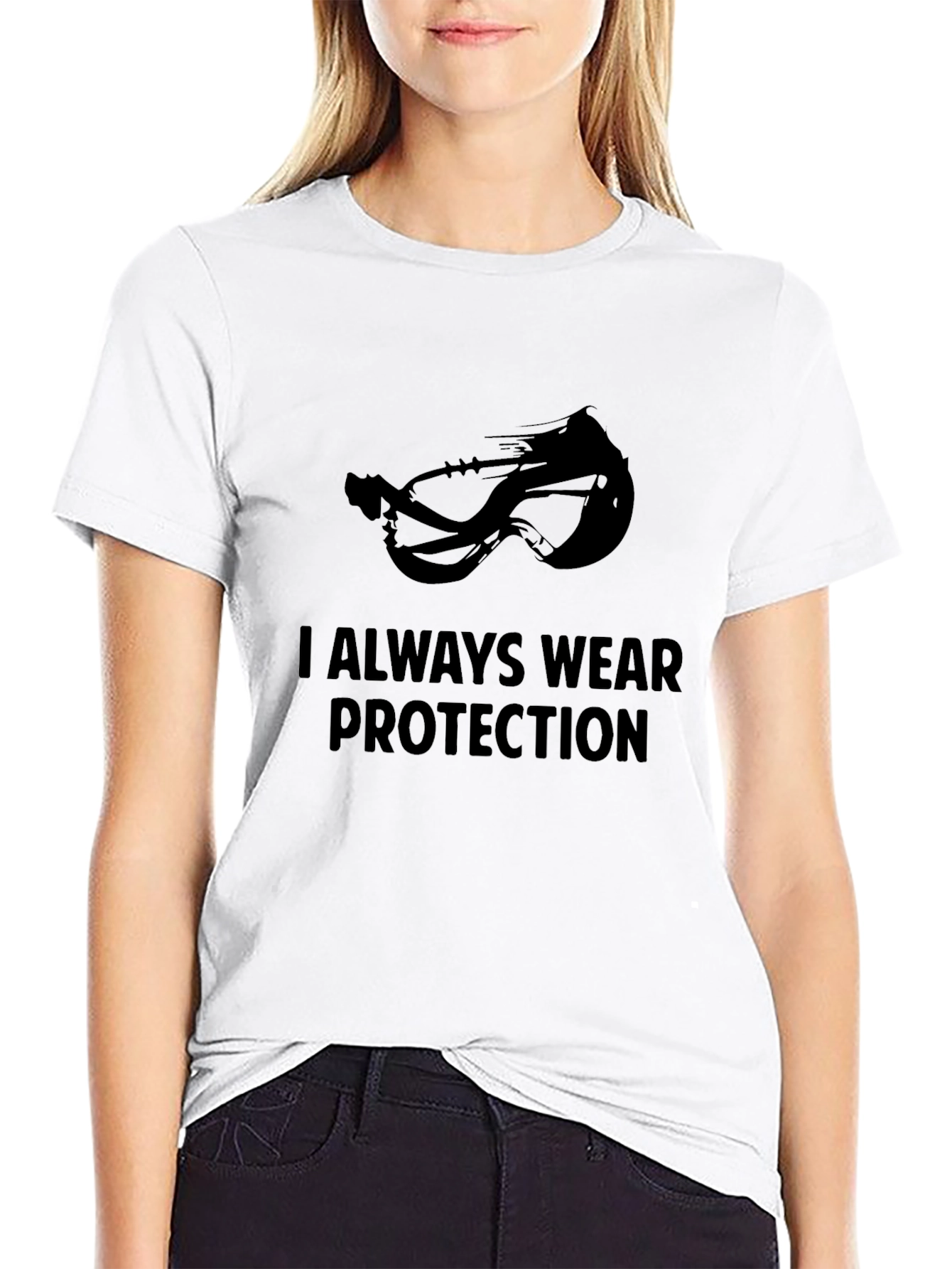 Black I Always Wear Protection T-Shirt view 9