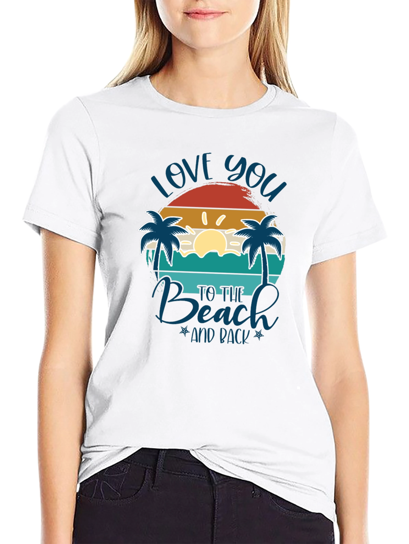 Black Love You to The Beach and Back T-Shirt view 9