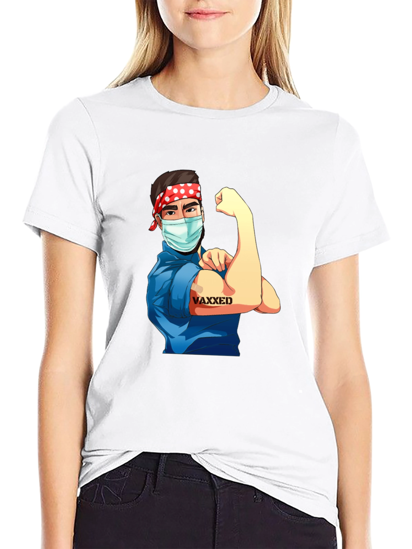 Black Vaxxed Rosie the Riveter T-Shirt view 9