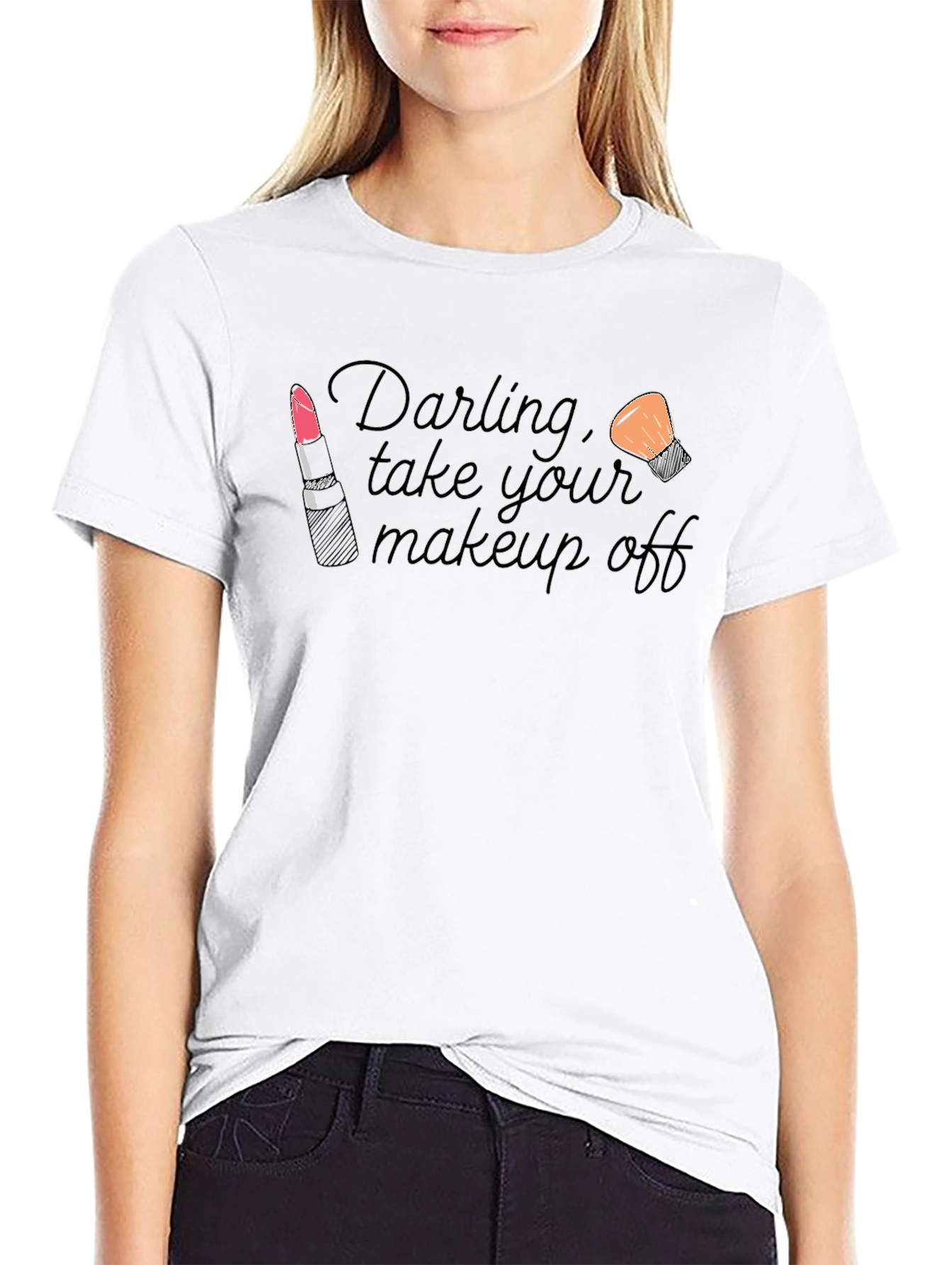 Black Darling Take Your Makeup Off Black T-Shirt view 9