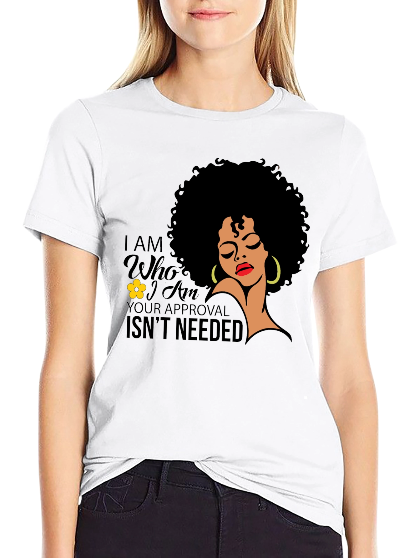 Black Empowered Afro Woman T-Shirt: No Approval Needed view 9