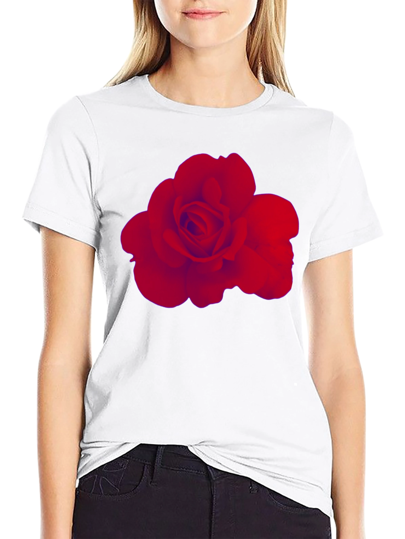 Black Rose Graphic Tee - Stylish Black Cotton T-Shirt view 9