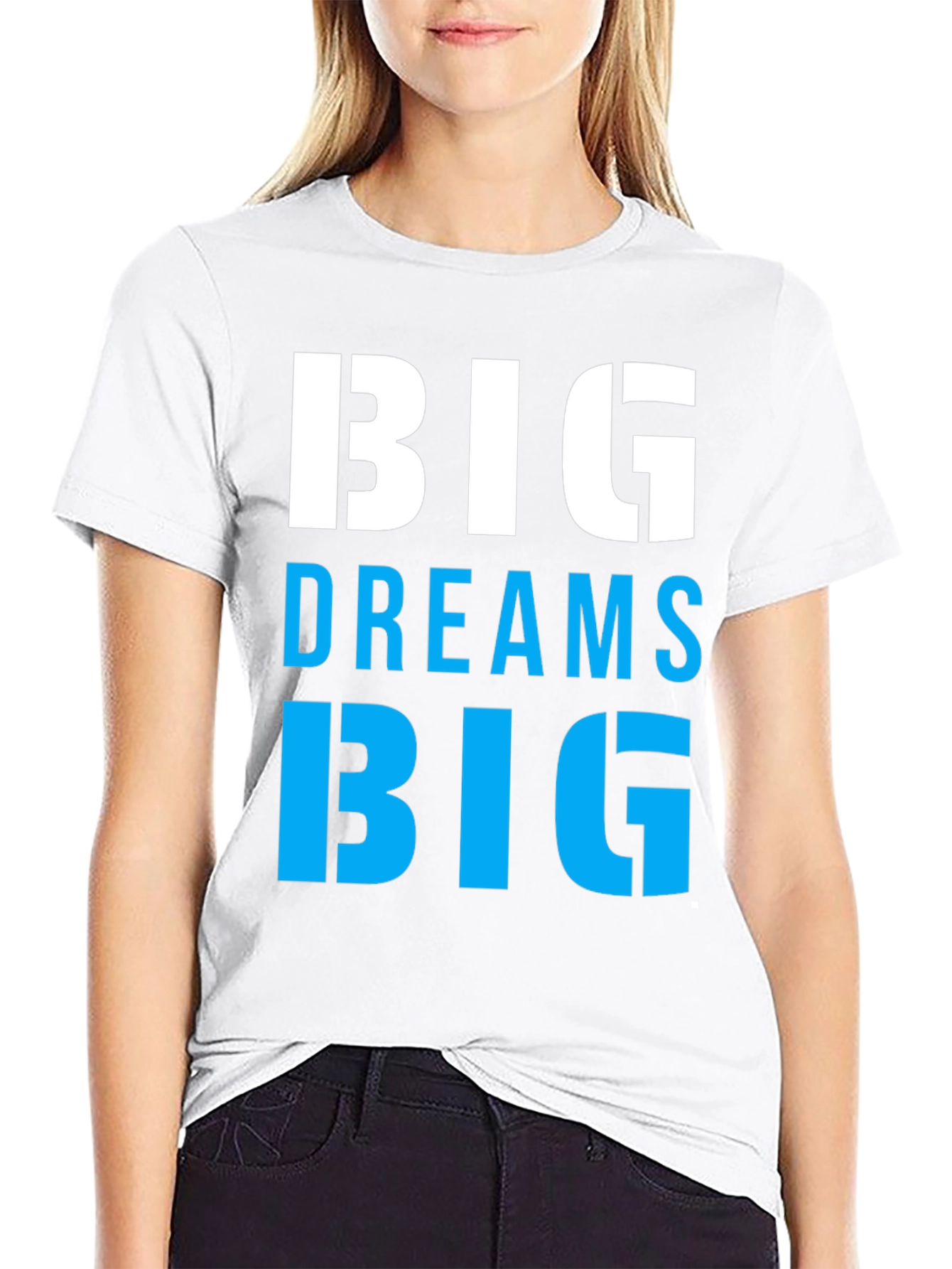 Black Big Dreams Big T-Shirt Motivation Tee view 9