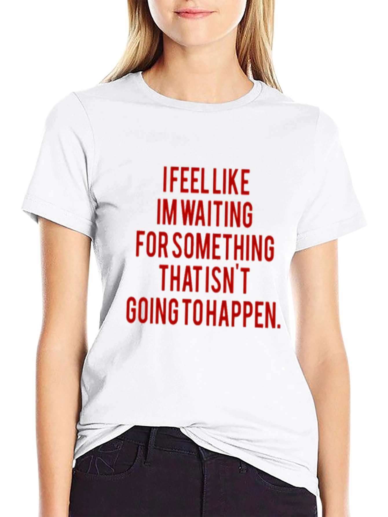 Black I Feel Like Waiting T-Shirt view 9