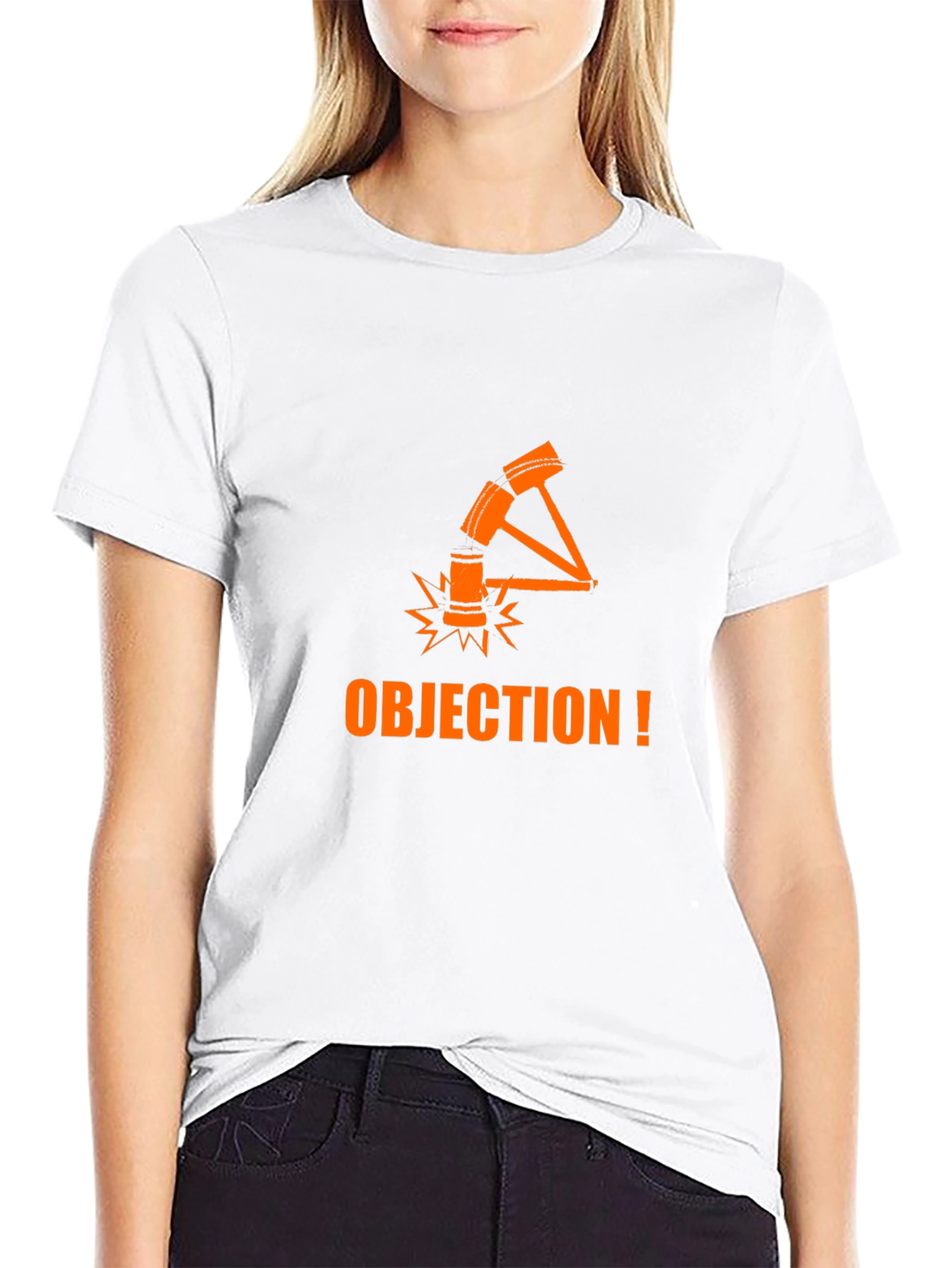 Objection! Black Cotton Graphic Tee - 9