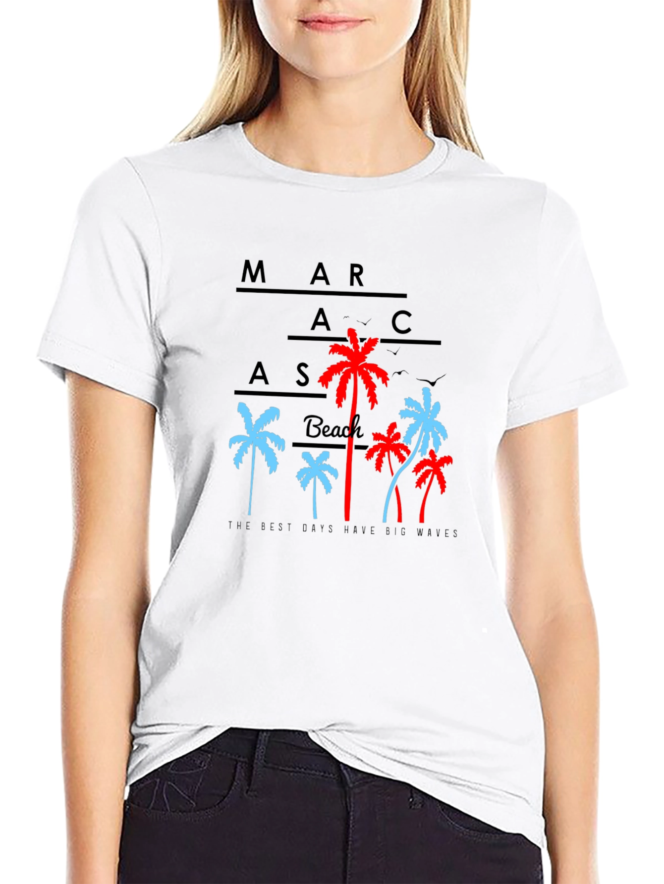 Black Marac Beach Graphic T-Shirt view 9