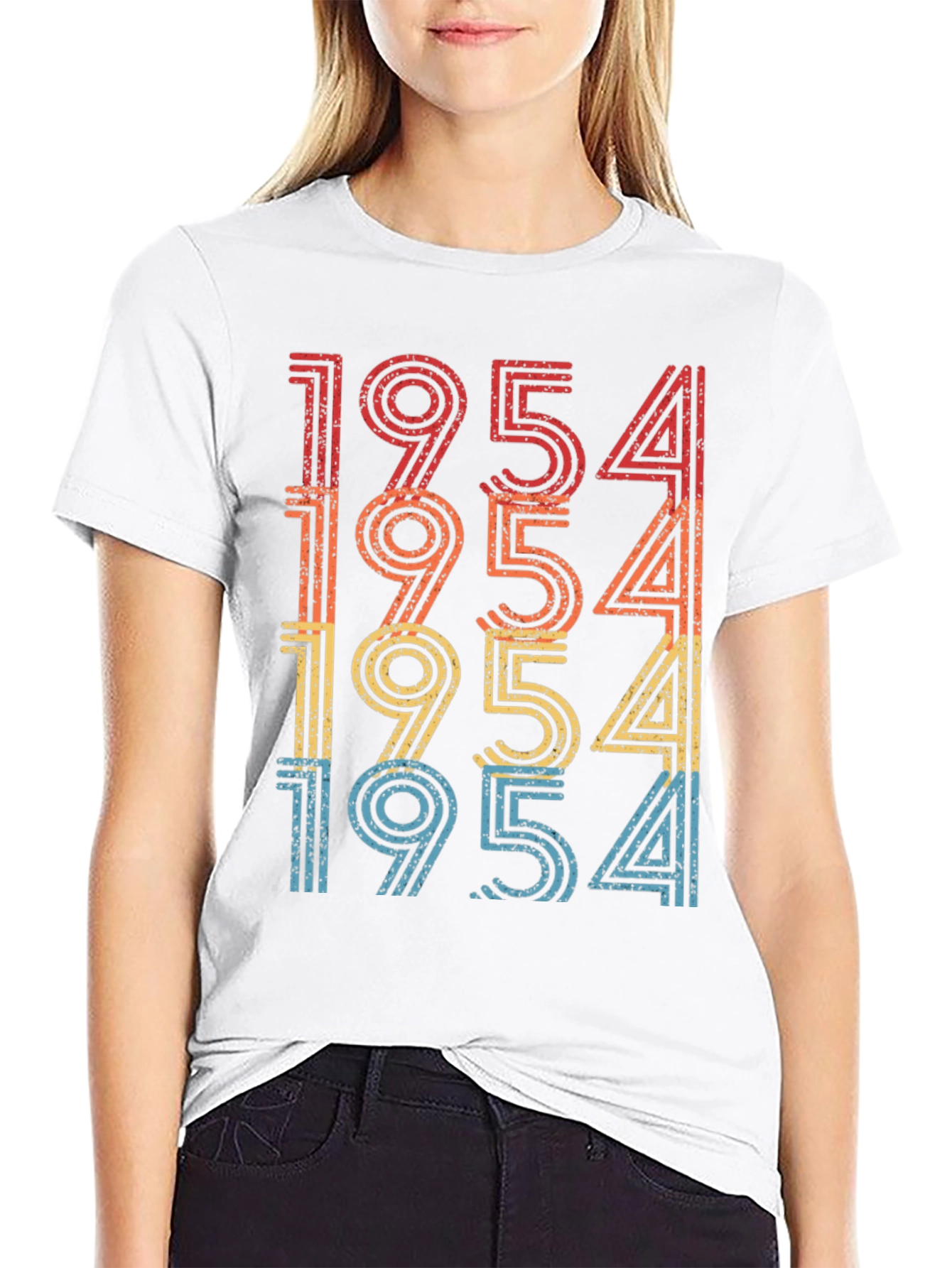 Black Retro 1954 Birthday T-Shirt - Classic Style view 9