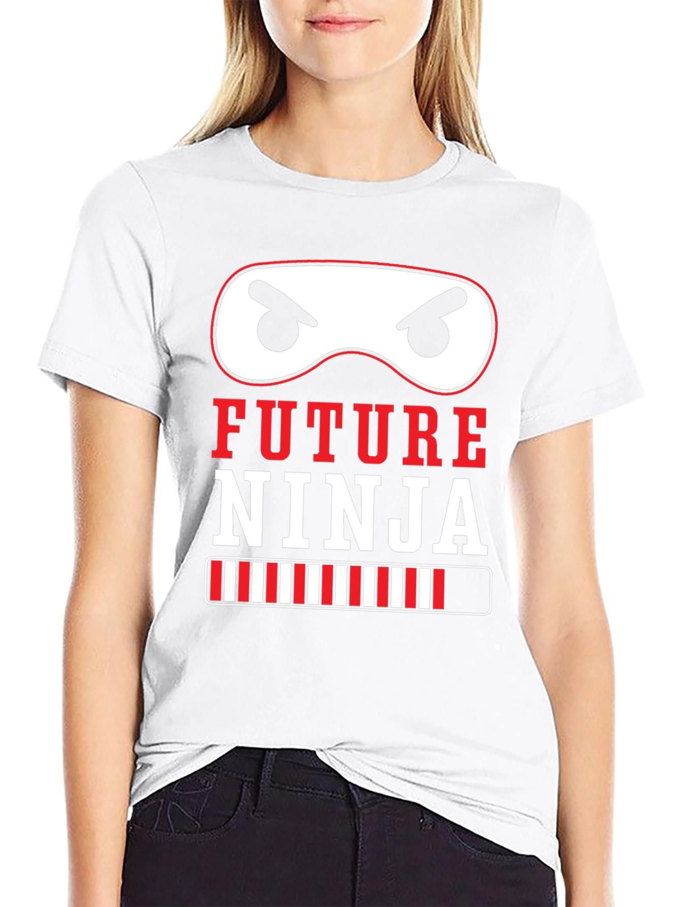 Black Future Ninja Graphic Tee - Cool Kid's Shirt view 9