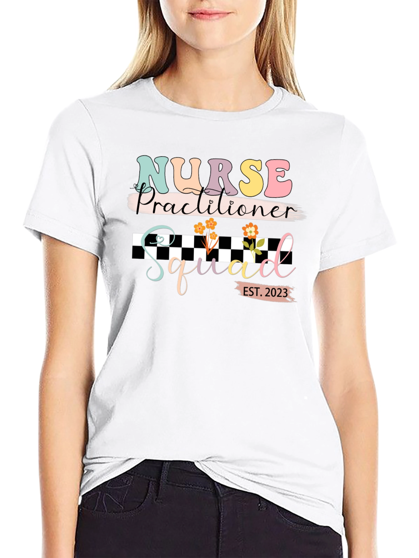 Black Nurse Practitioner Squad 2023 T-Shirt view 9