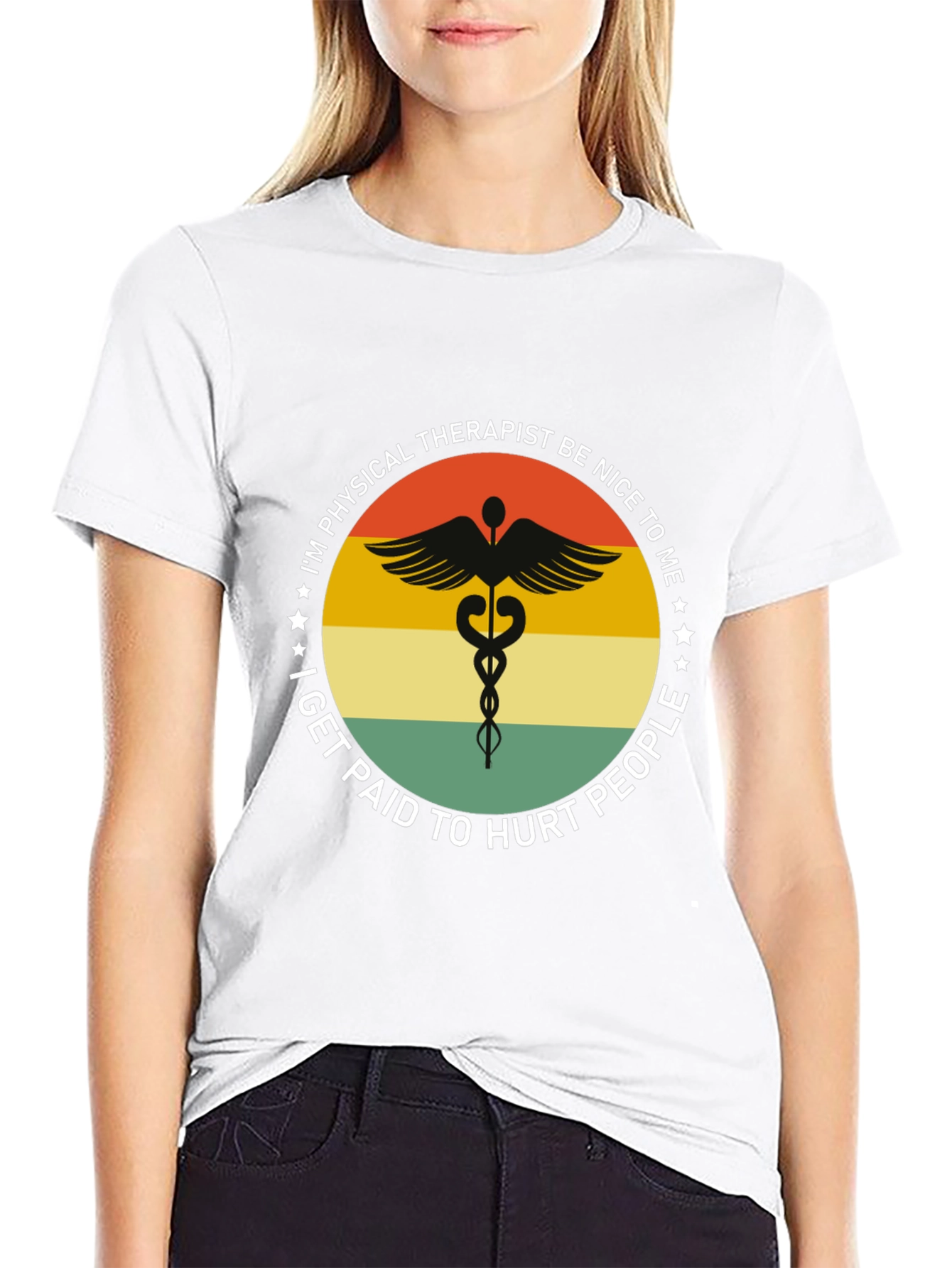 Black Physical Therapist Funny T-Shirt view 9