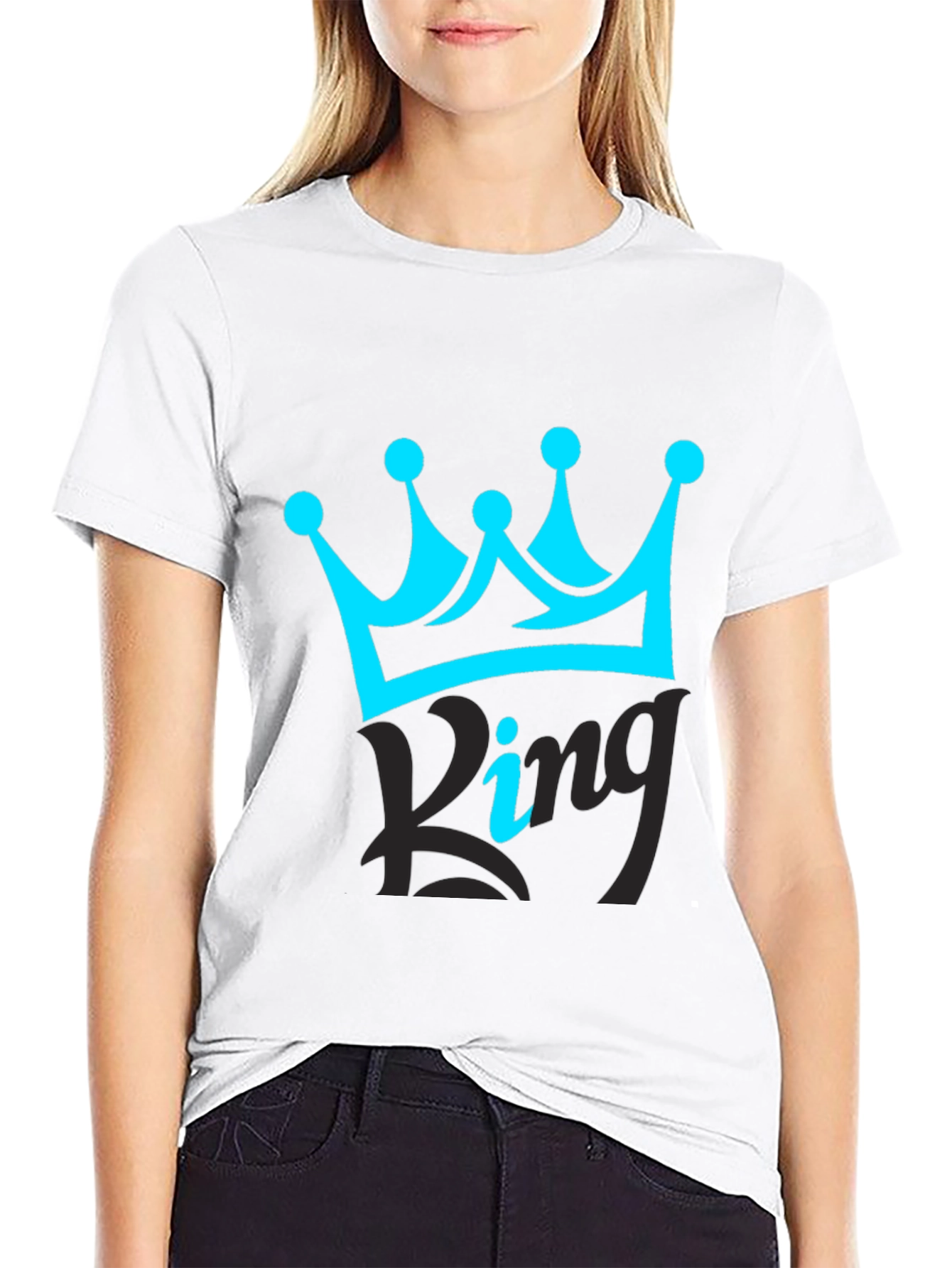 Black King Crown Black T-Shirt - Stylish Graphic Tee view 9