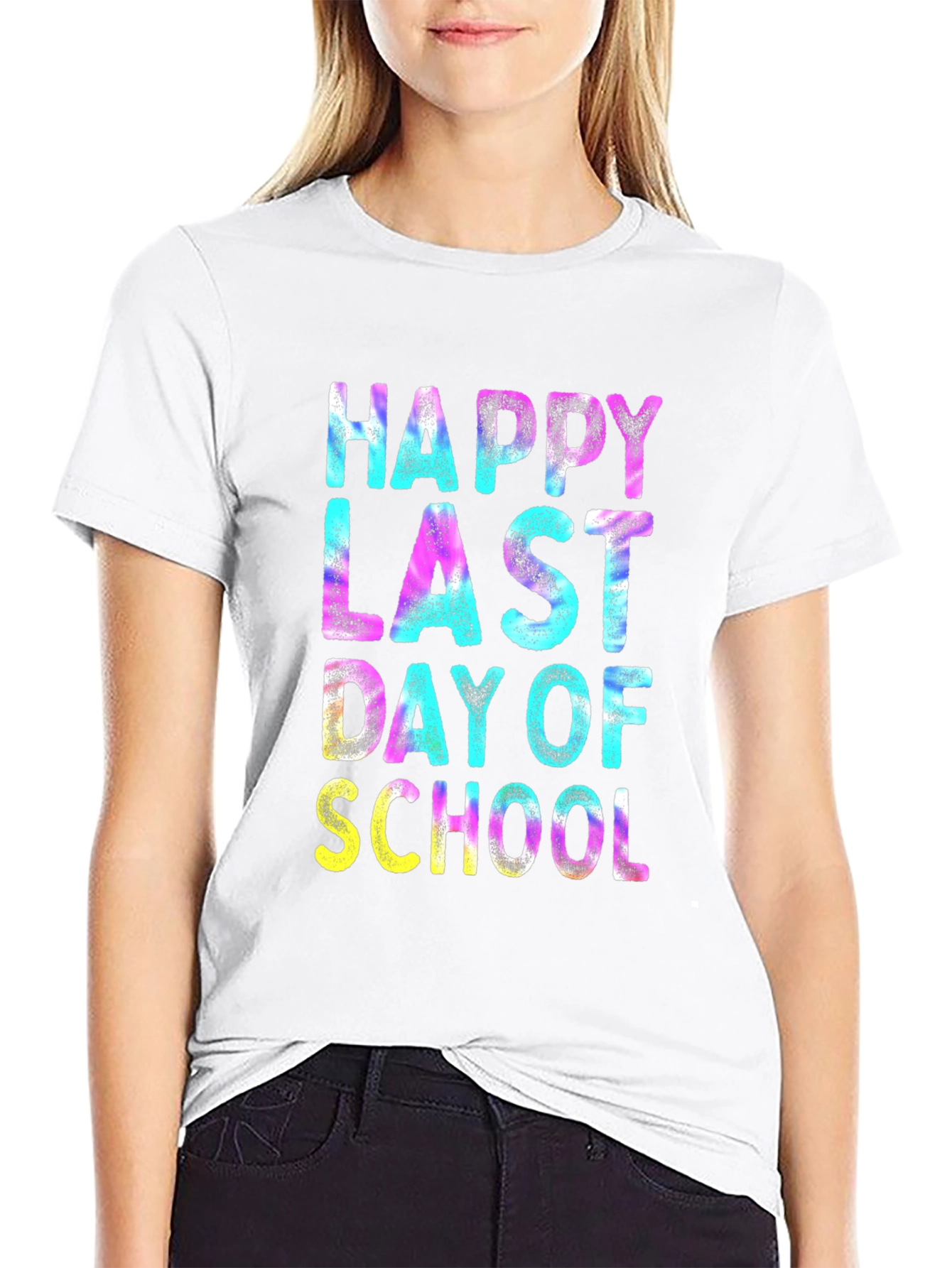 Black Happy Last Day of School Graphic T-Shirt view 9