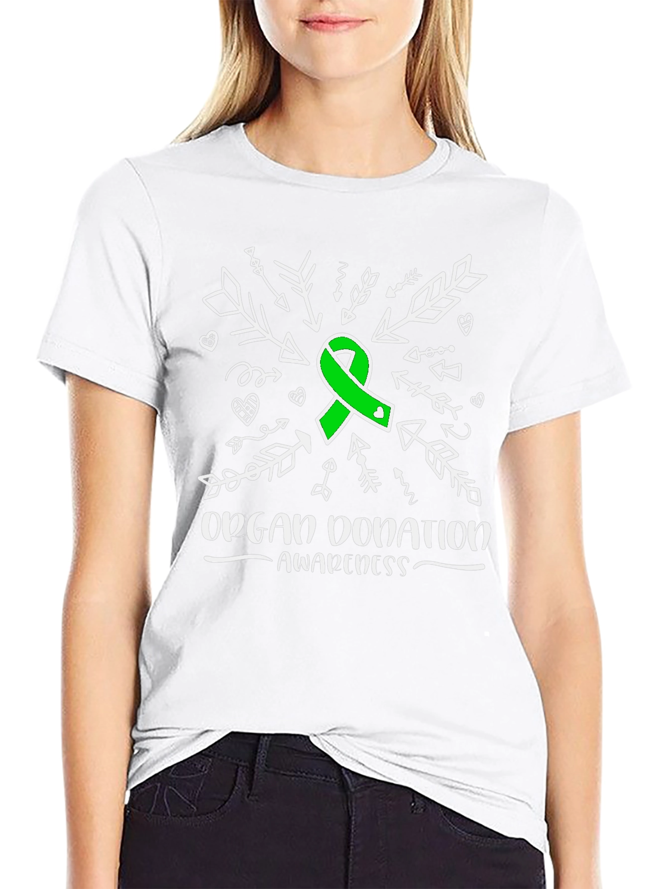 Black Organ Donation Awareness T-Shirt view 9