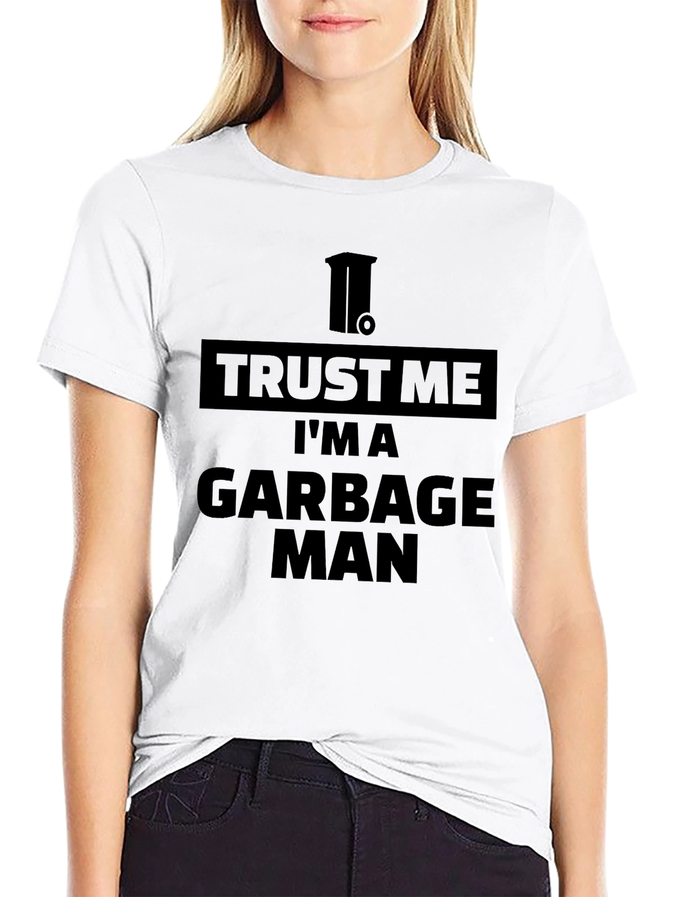 Black Trust Me I'm a Garbage Man T-Shirt view 9