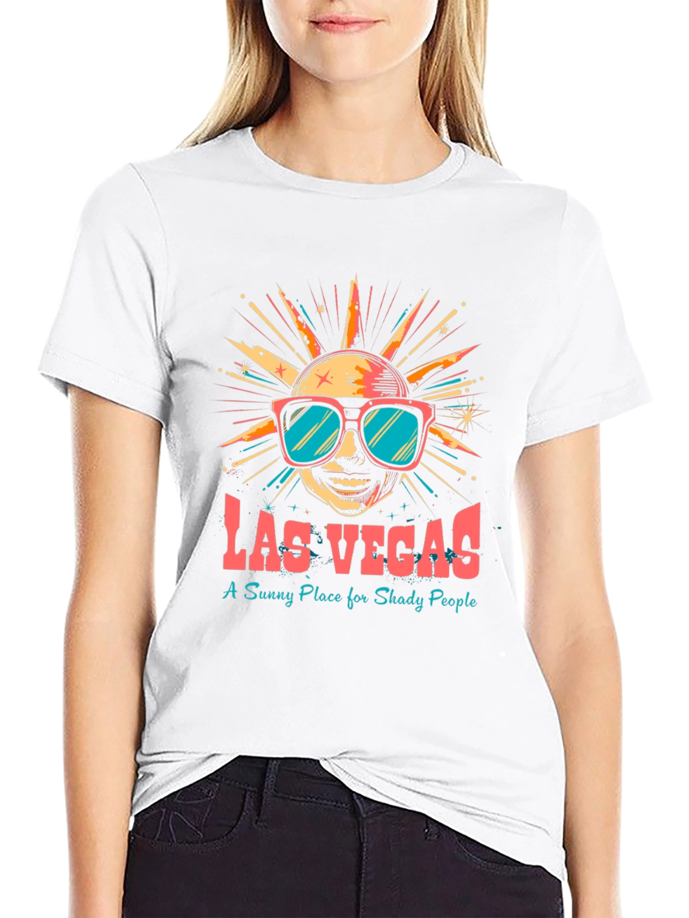 Black Las Vegas Graphic Tee - Sunny, Shady Style view 9