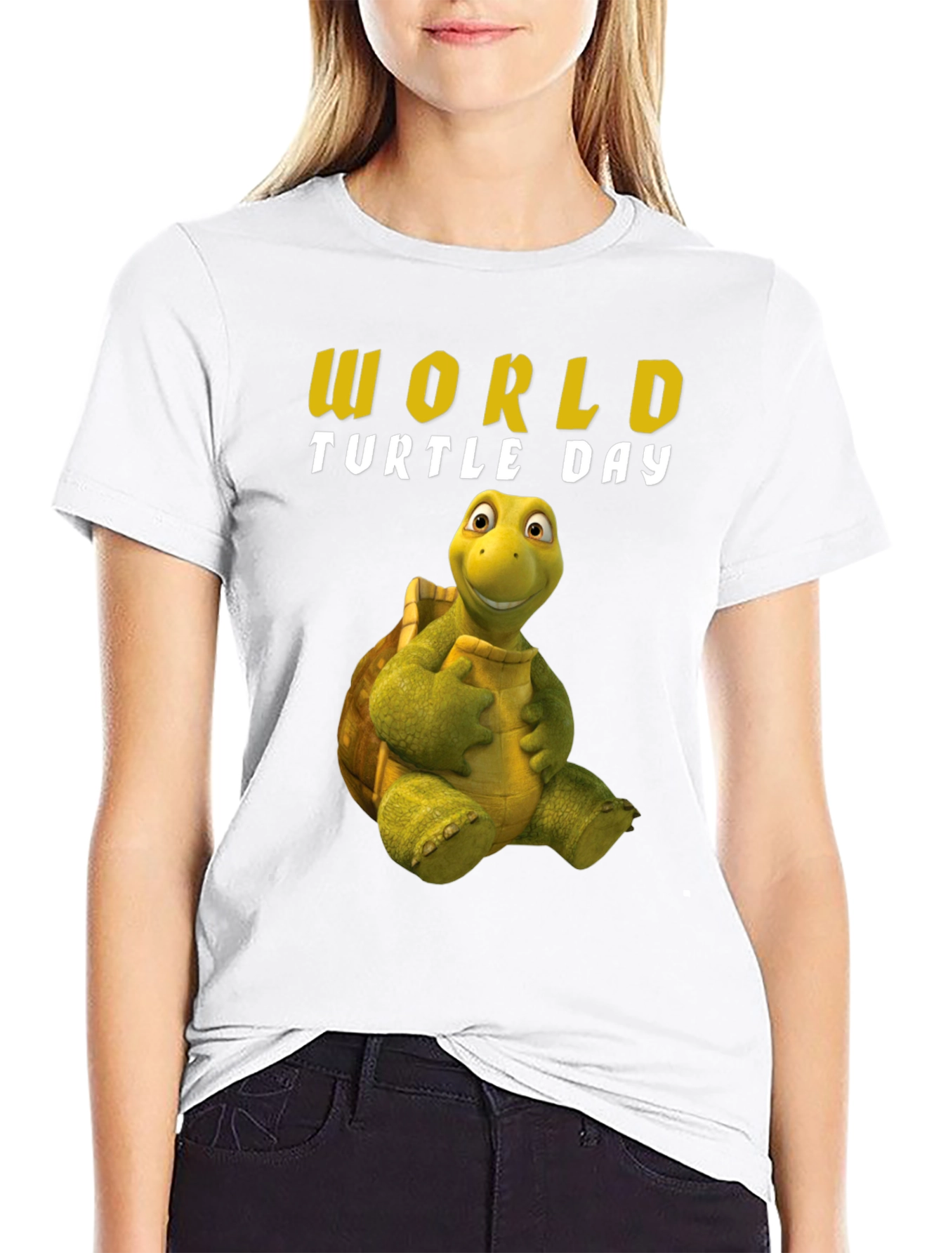 Black World Turtle Day T-Shirt view 9