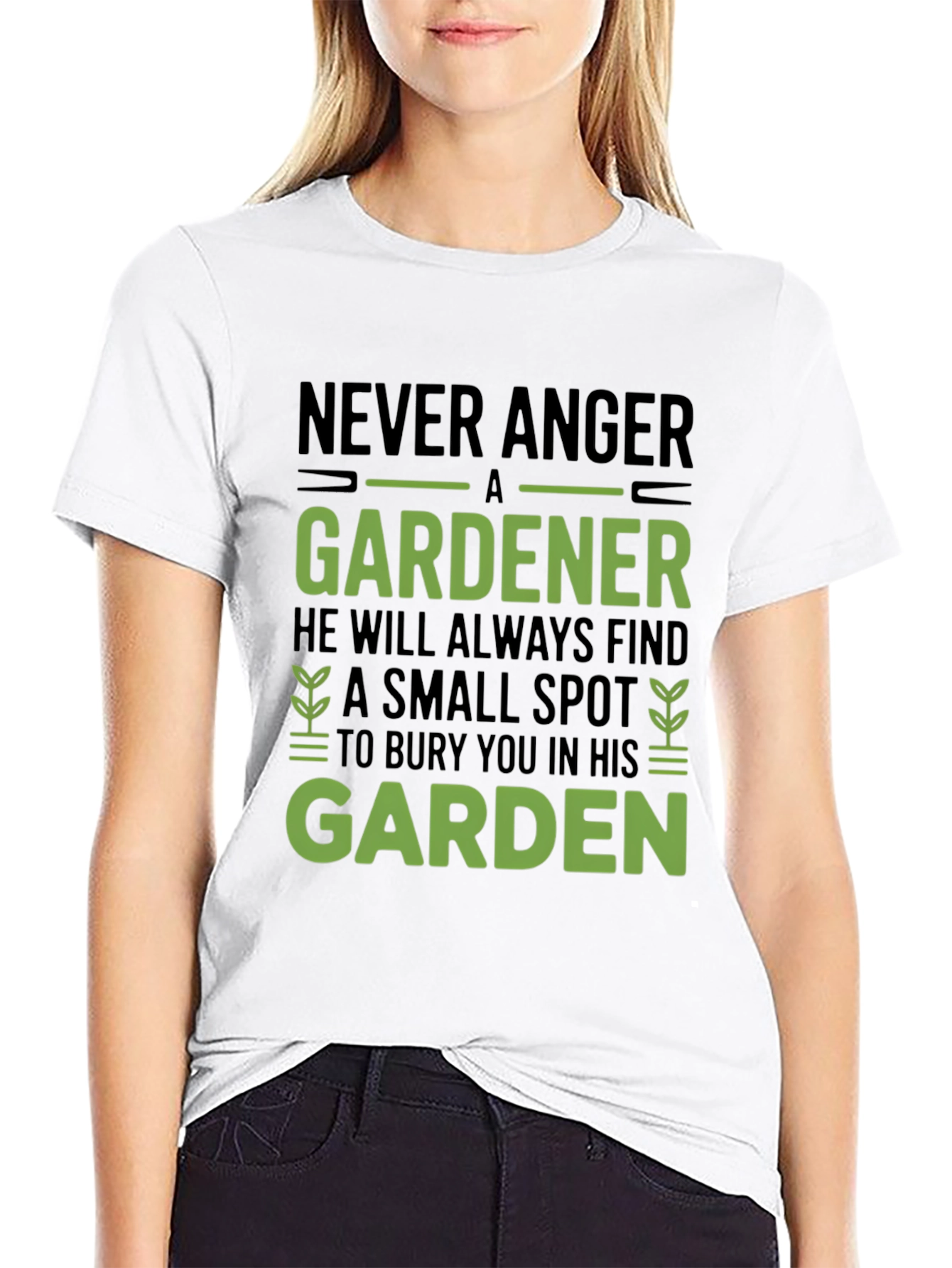 Black Never Anger a Gardener Graphic Tee view 9