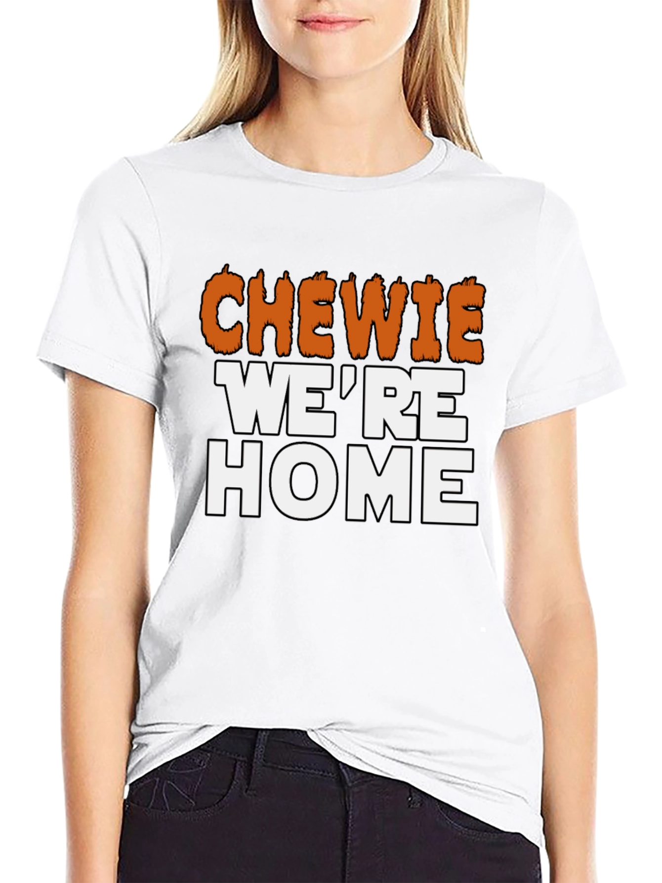 Black Chewie We're Home Graphic Tee - Star Wars T-Shirt view 9