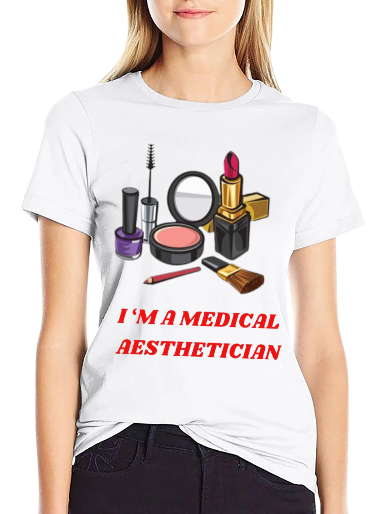 Black Medical Aesthetician T-Shirt - Makeup Artist Graphic Tee view 9