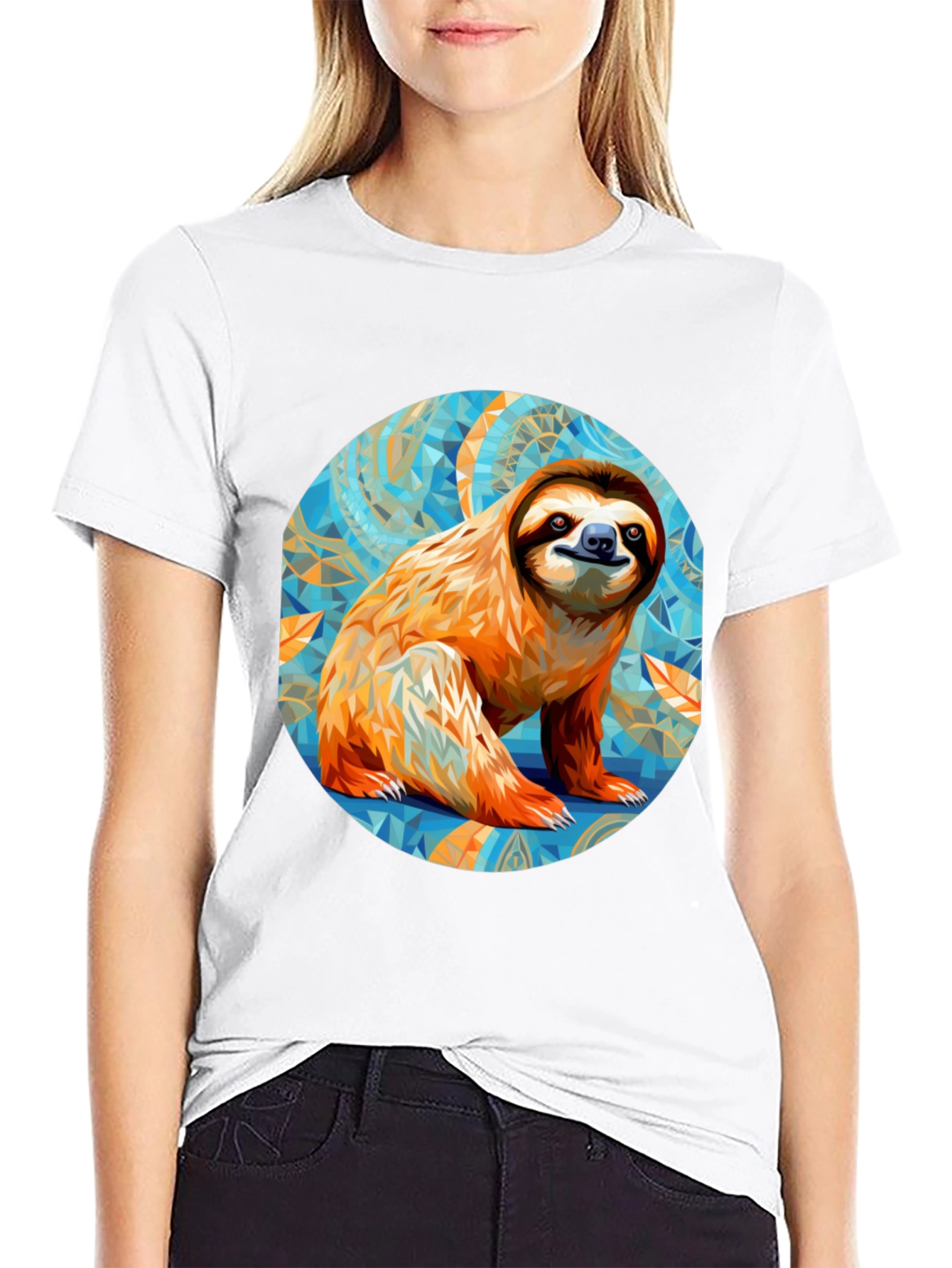 Black Sloth Graphic Tee - Men's Black T-Shirt view 9