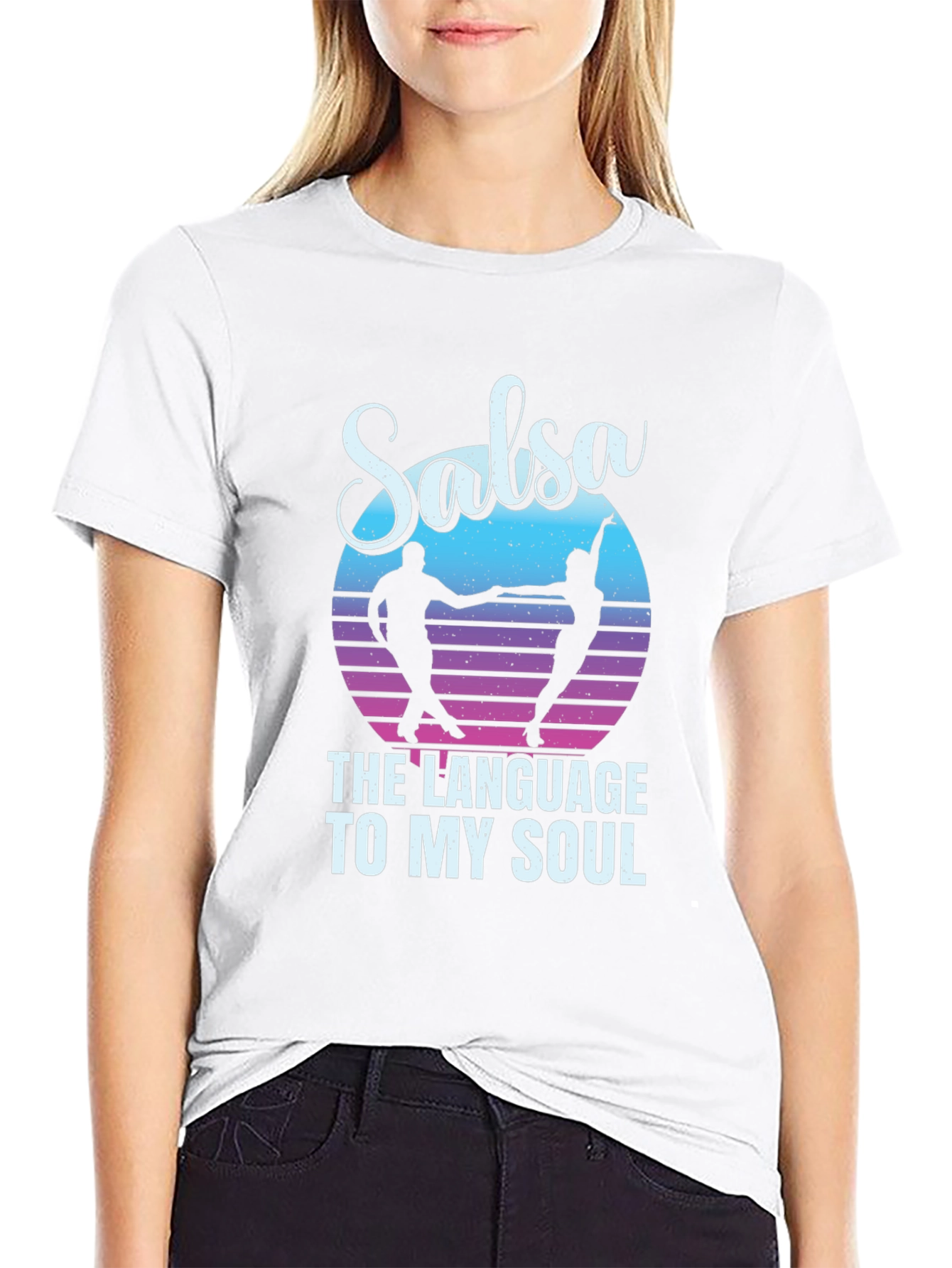 Black Salsa Dance T-Shirt - The Language To My Soul view 9