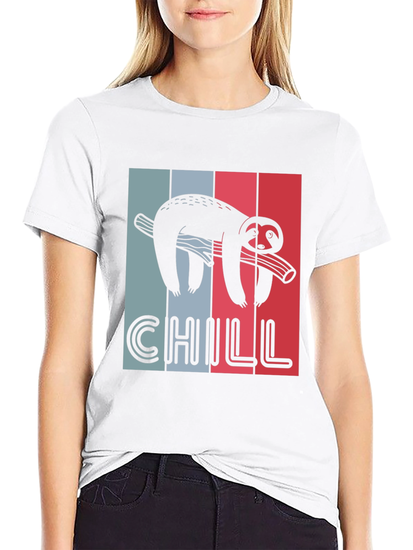 Black Chill Sloth Graphic Tee view 9