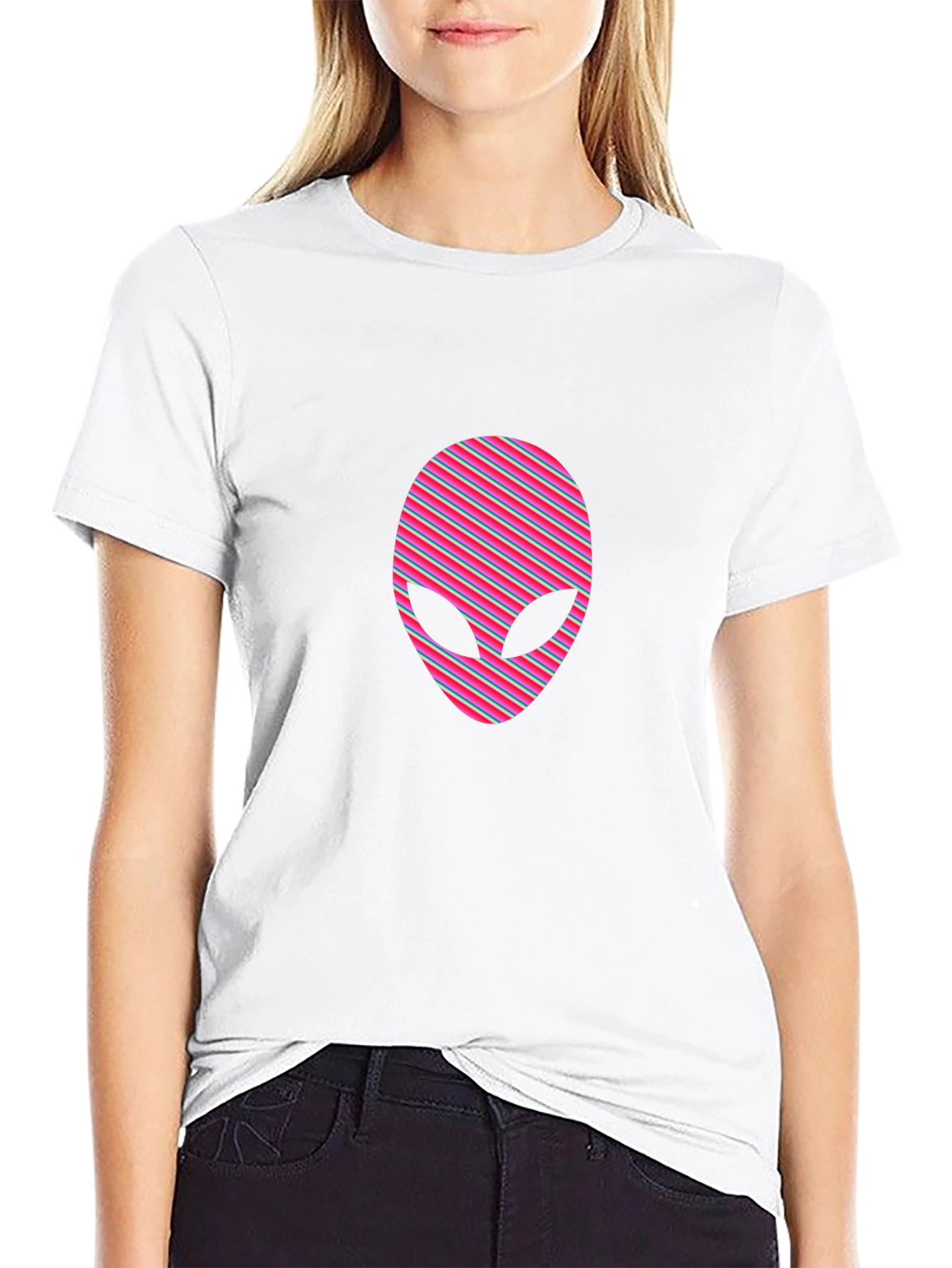 Retro Alien Graphic Tee - Black - 9