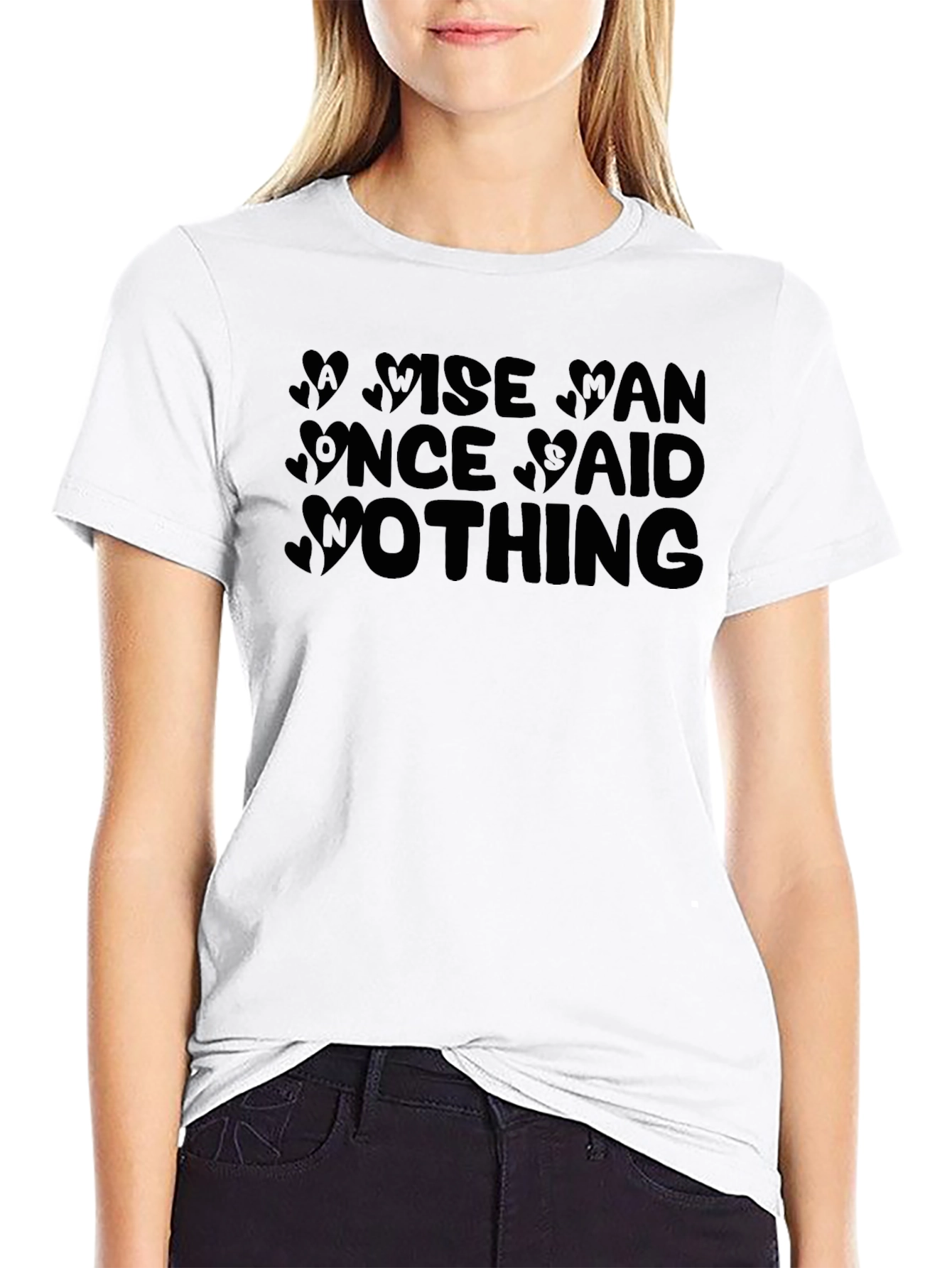 Black Wise Man Said Nothing Graphic Tee - Unisex Cotton Shirt view 9