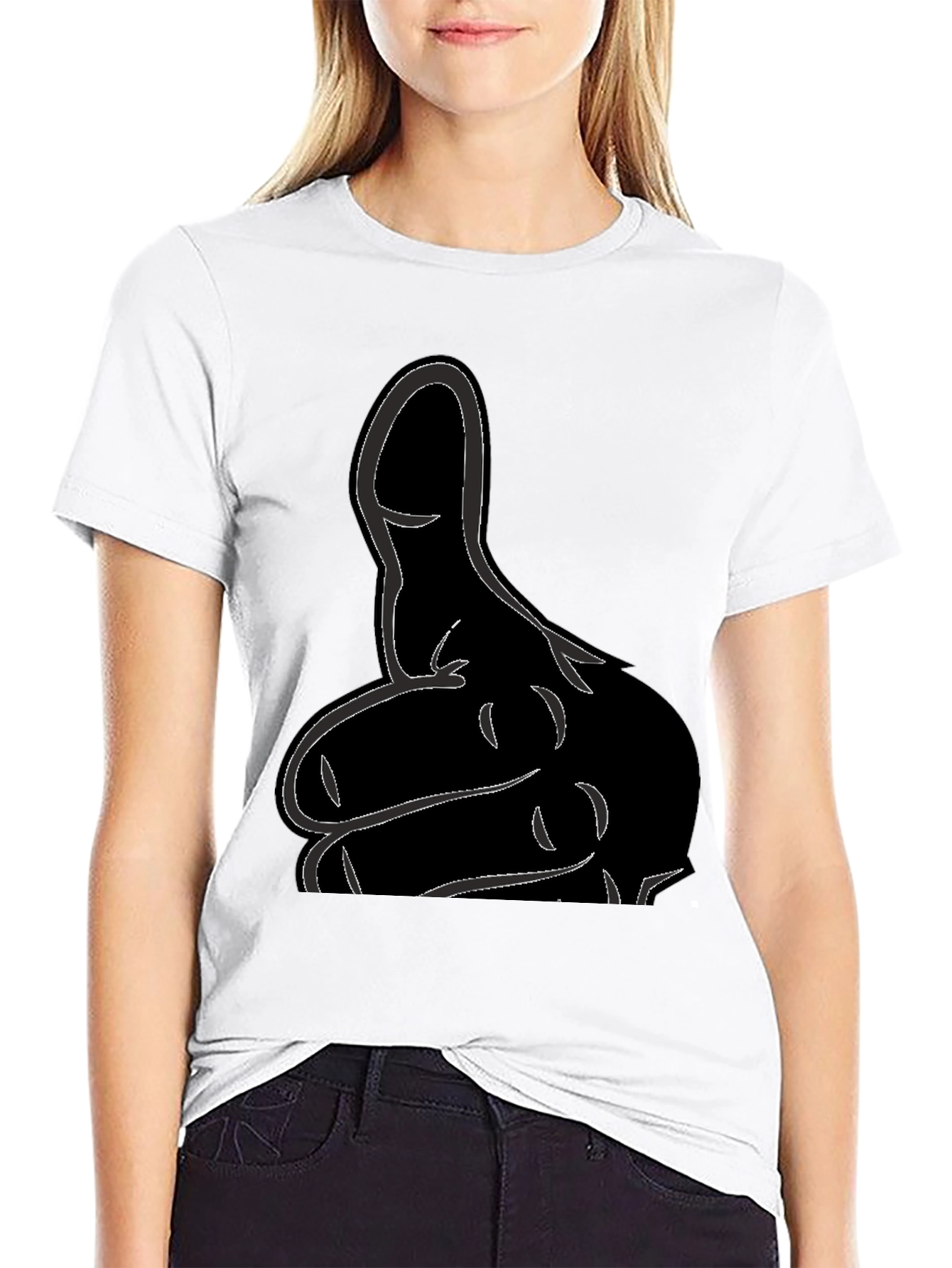 Black Modern Graphic T-Shirt view 9