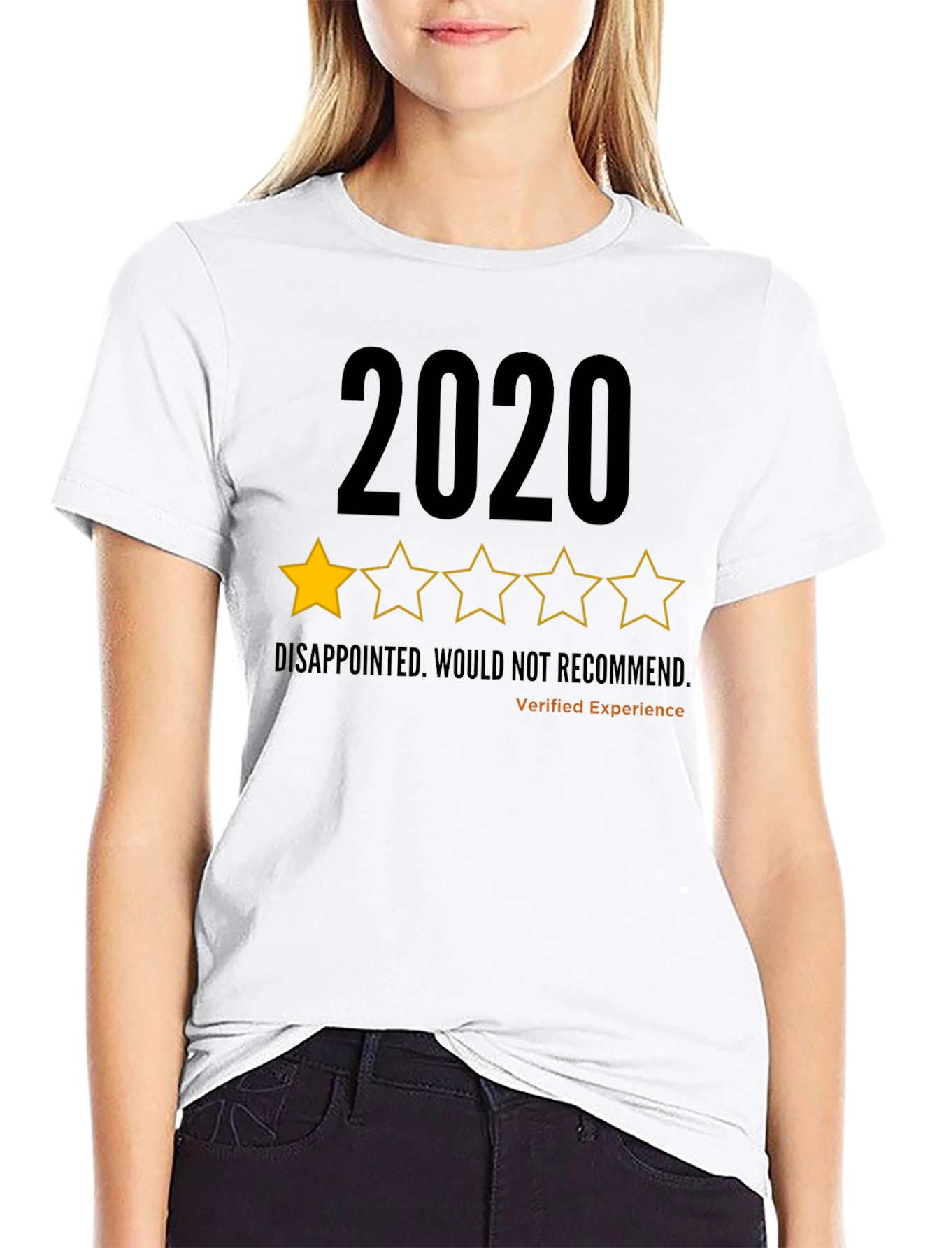 Black 2020 One-Star Review T-Shirt: Disappointed, Not Recommended view 9