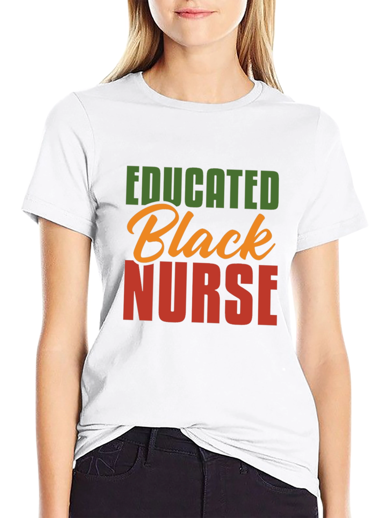 Black Educated Black Nurse T-Shirt - Premium Quality view 9