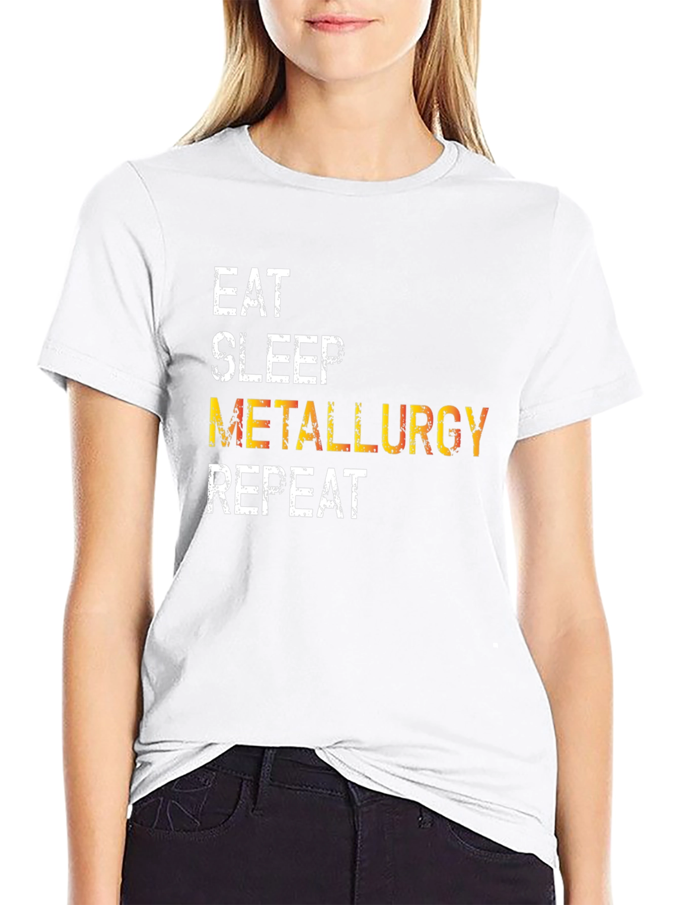 Black Eat Sleep Metallurgy Repeat T-Shirt view 9