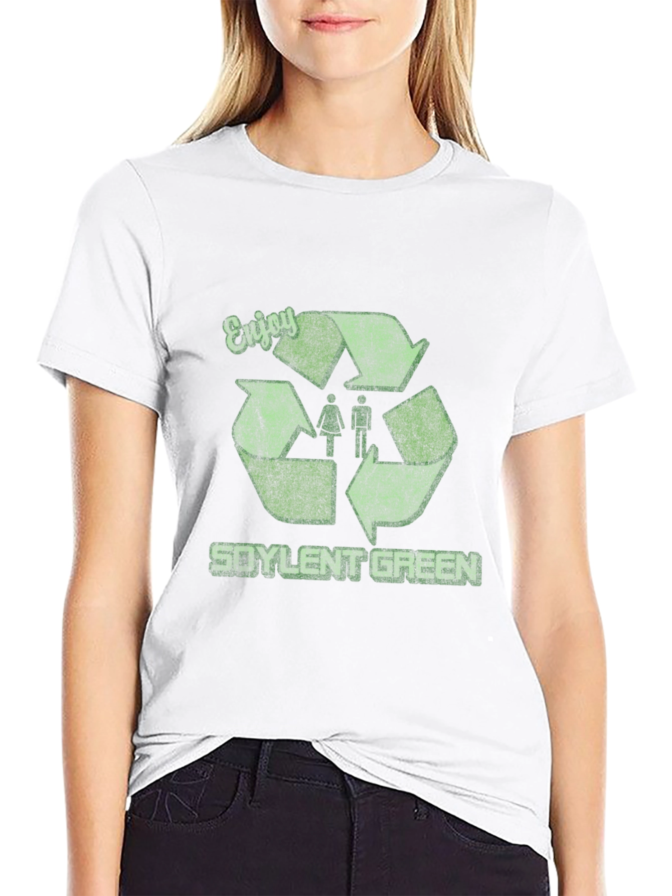 Black Soylent Green Recycle T-Shirt view 9