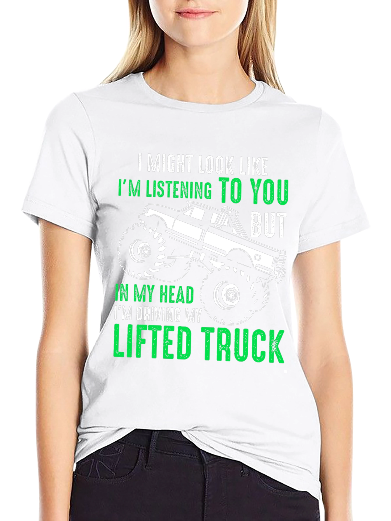 Black Lifted Truck T-Shirt - Funny Gift for Truck Lovers view 9