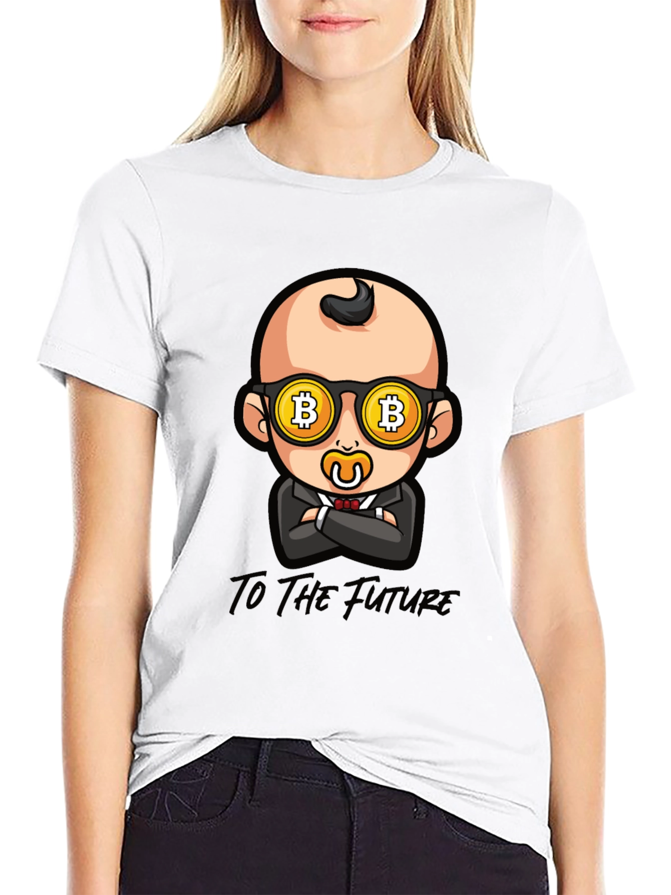 Bitcoin Baby T-Shirt - To The Future Crypto Tee - 9