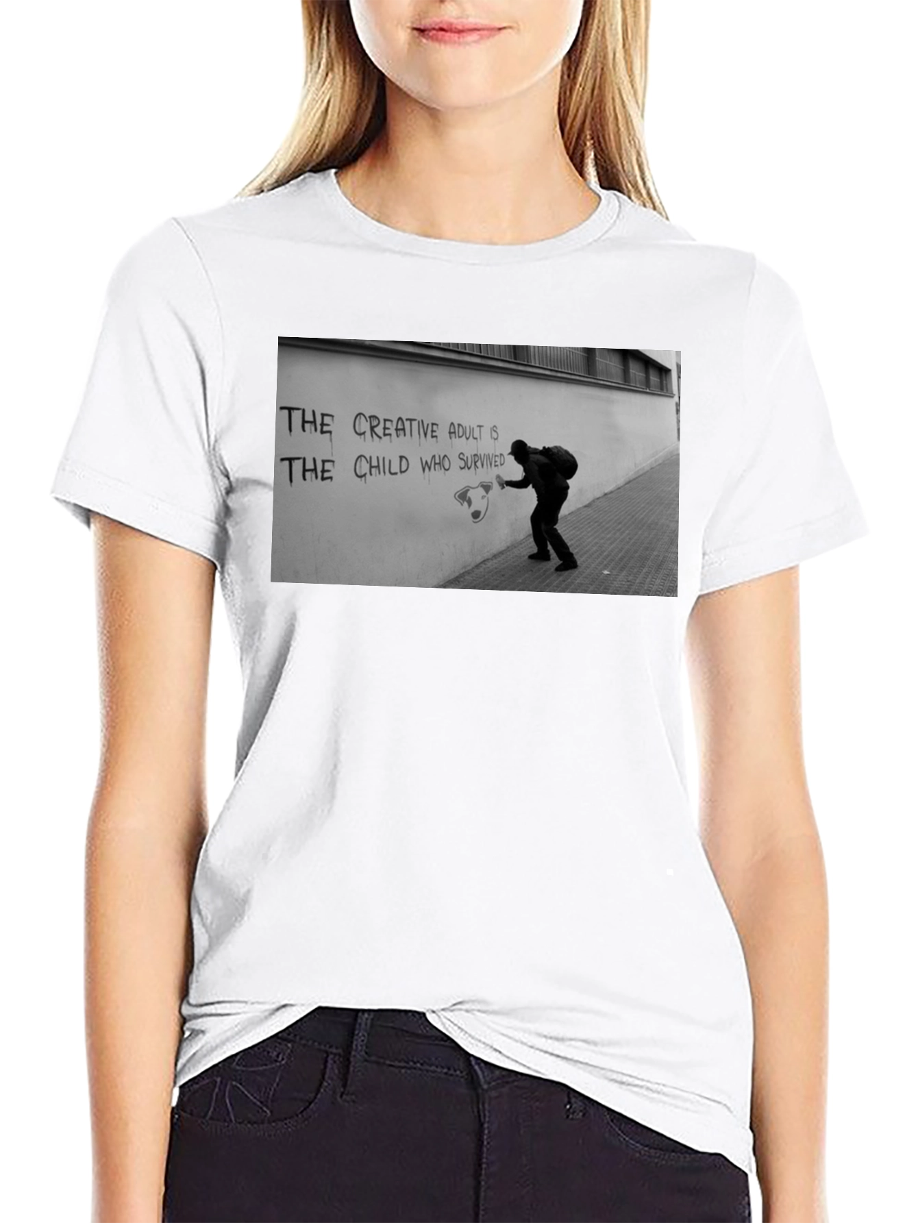 Black Creative Adult T-Shirt view 9