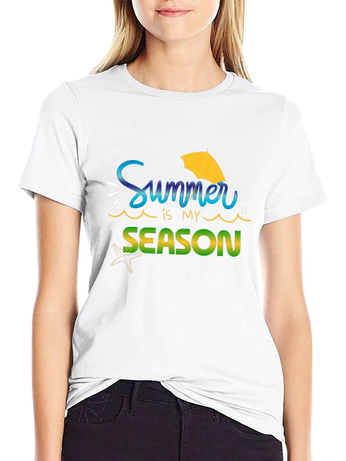 Black Summer is My Season Black T-Shirt view 9