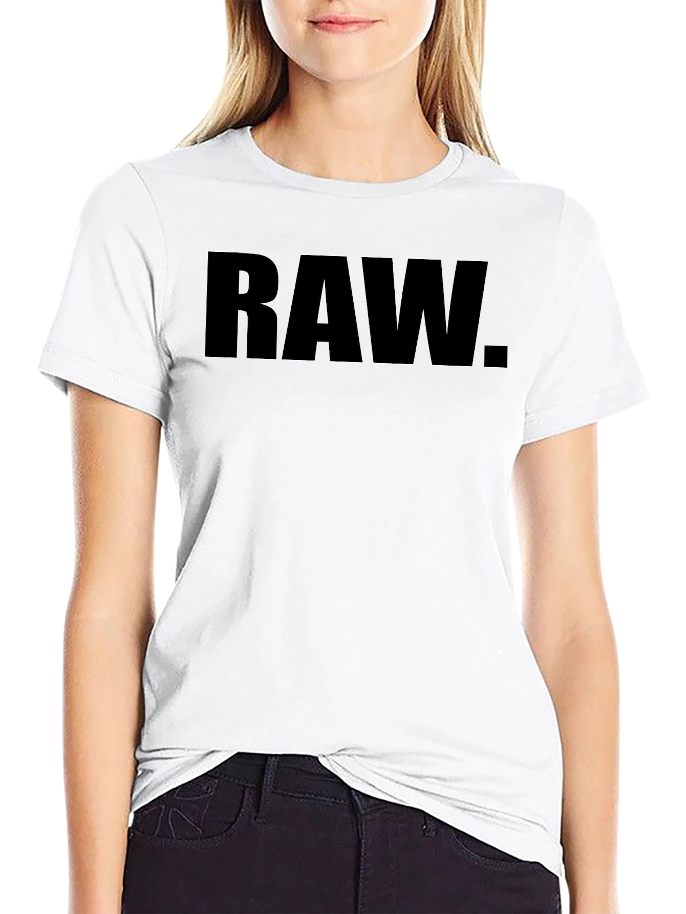 Black RAW Graphic Tee - Bold Statement Shirt view 9