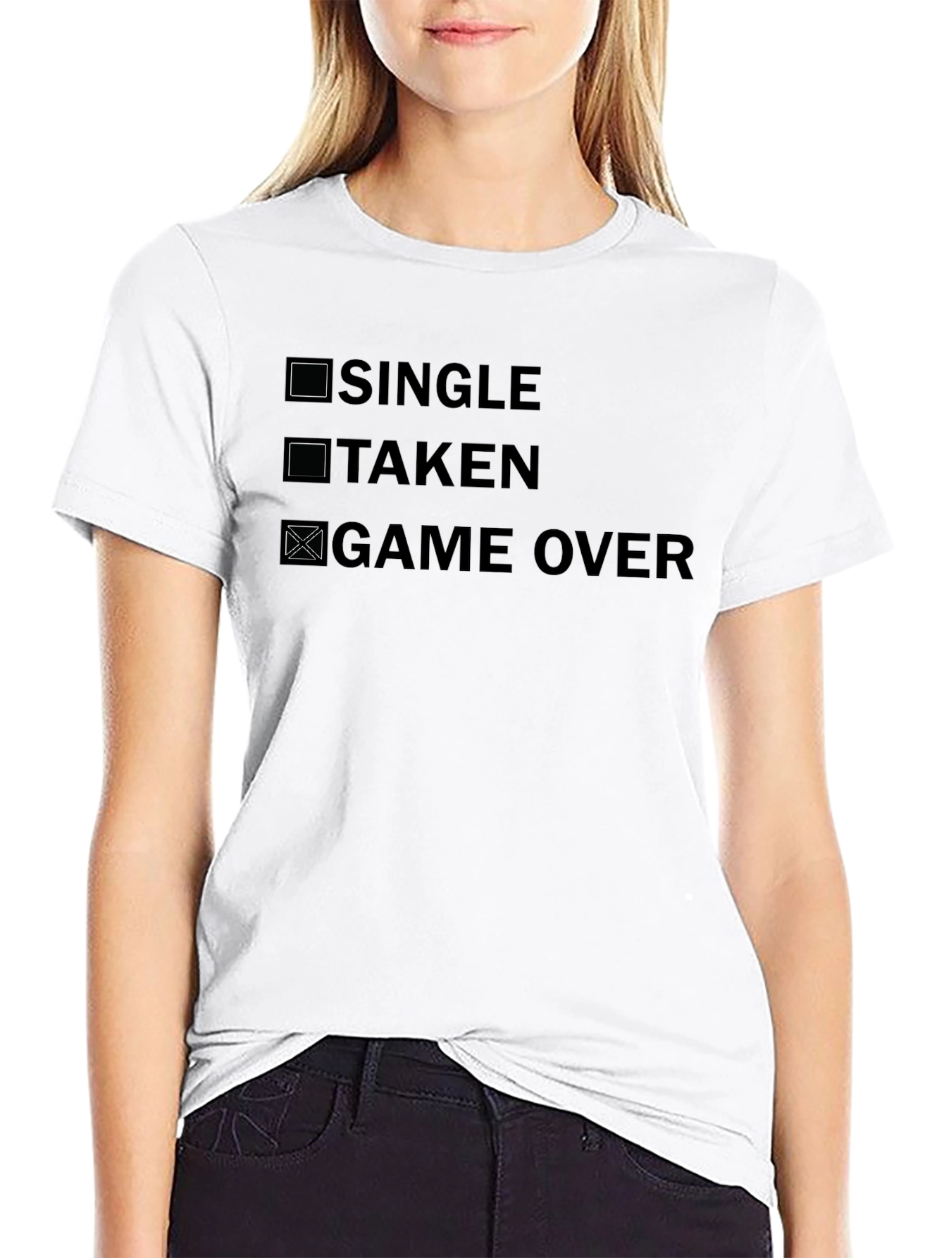 Black Game Over T-Shirt - Novelty Graphic Tee view 9