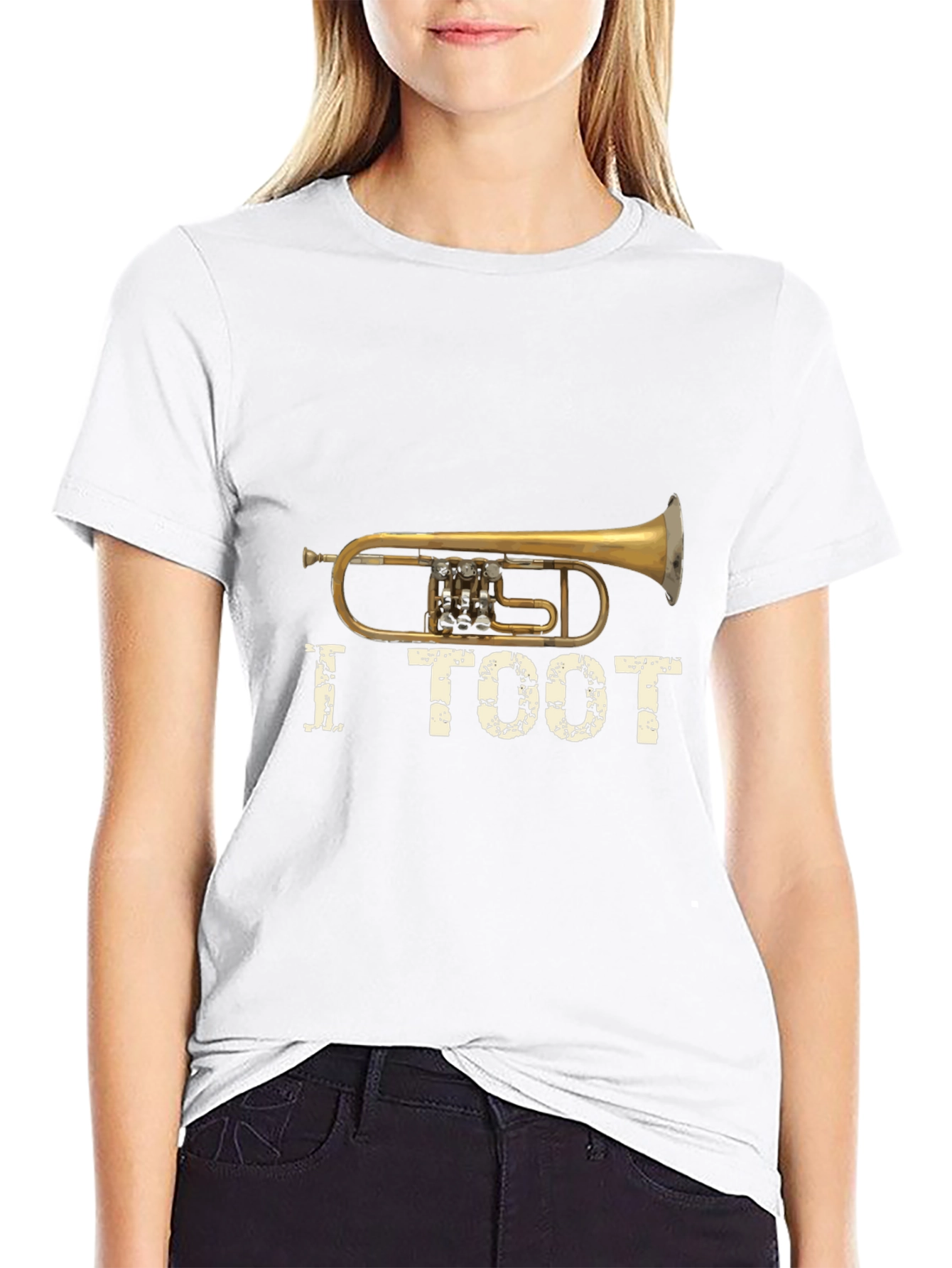 Black I Toot Trumpet Graphic Tee view 9