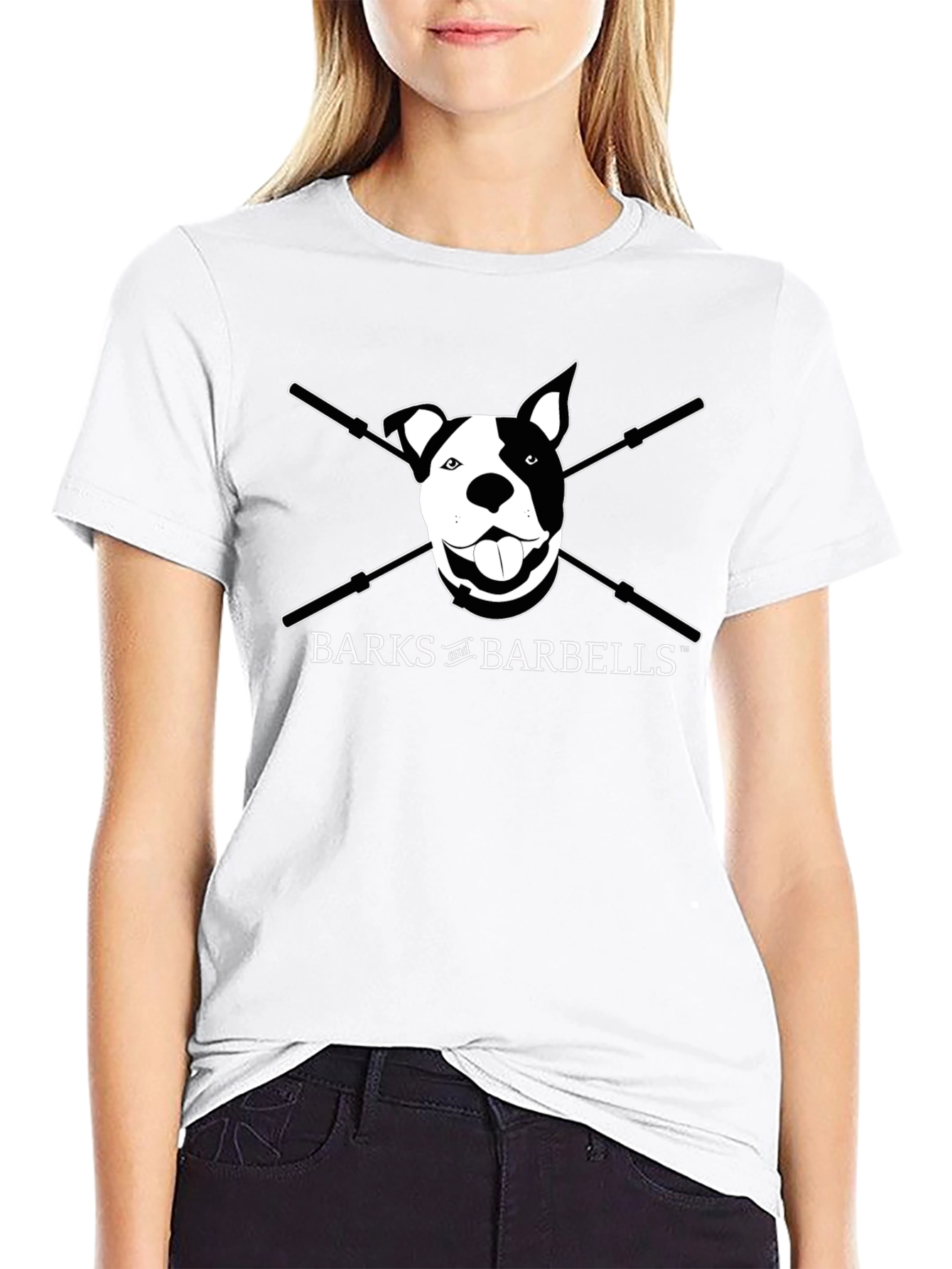 BARKS and BARBELLS Dog T-Shirt - Black - 9