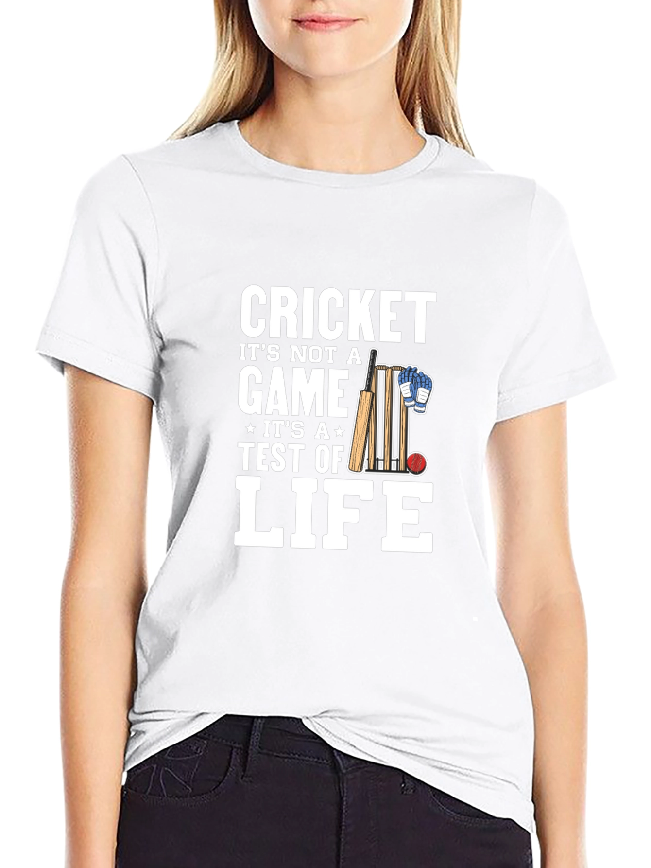 Black Cricket is Life Men's Black T-Shirt view 9