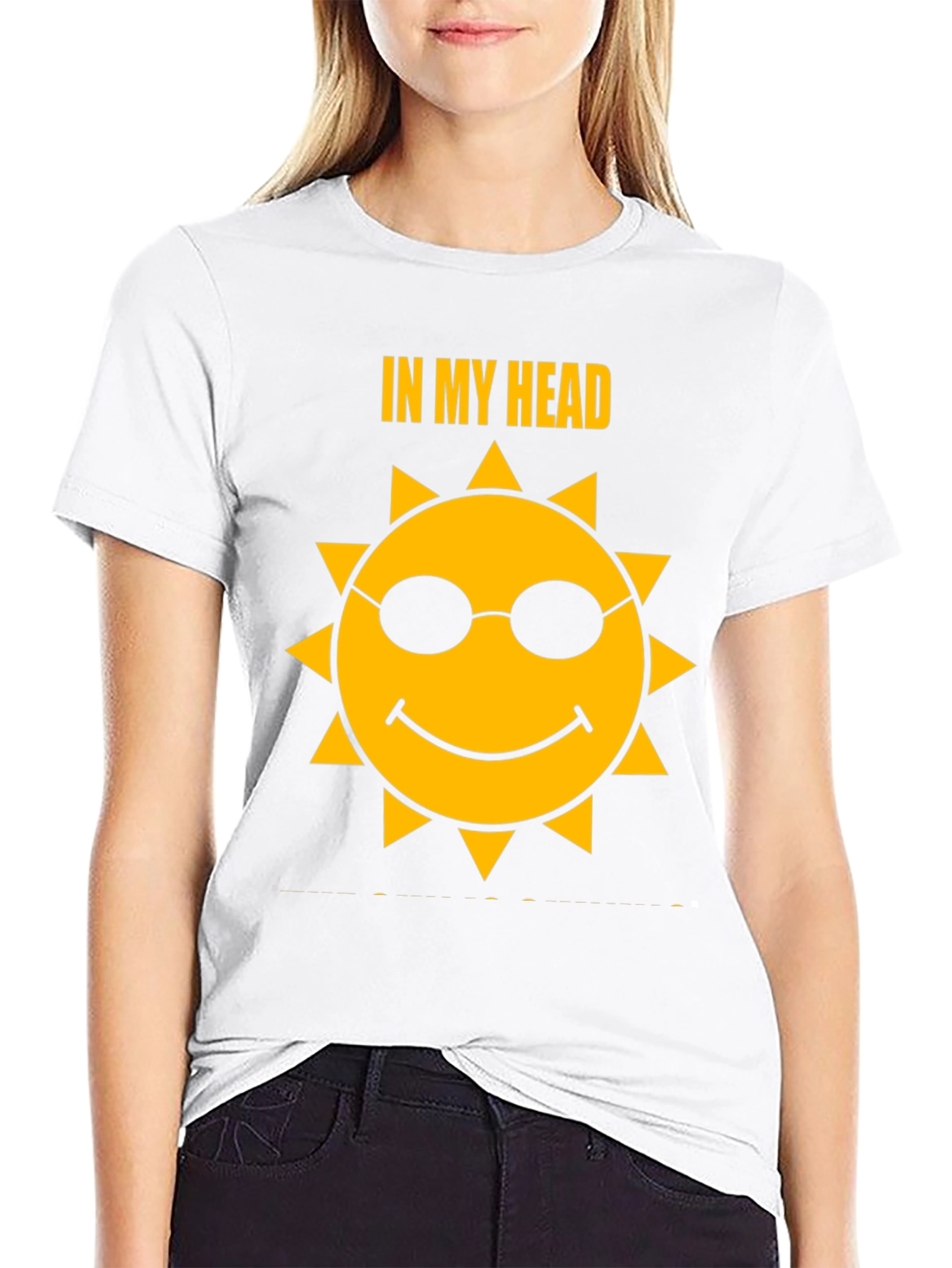 Black Head In The Clouds T-Shirt - Cool Sun Design view 9